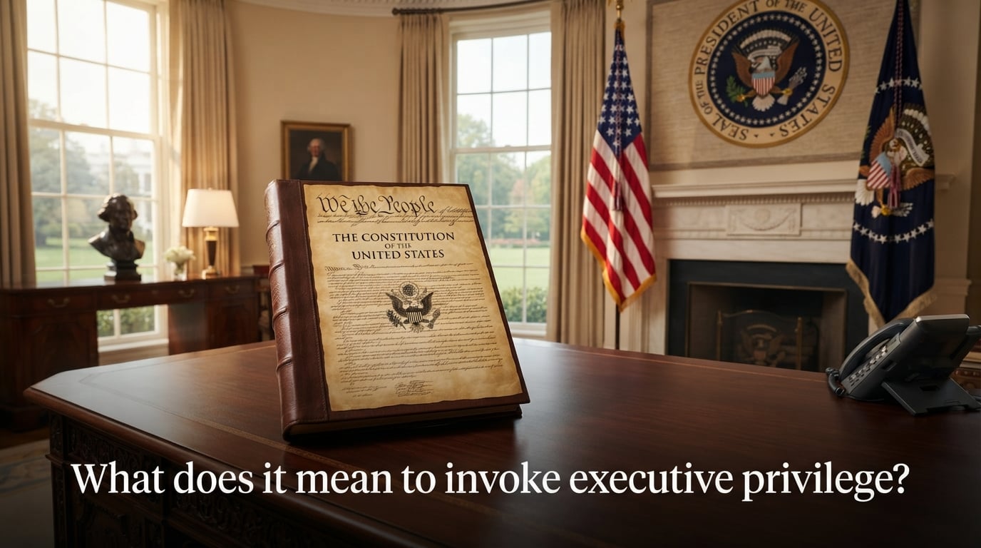 What does it mean to invoke executive privilege?