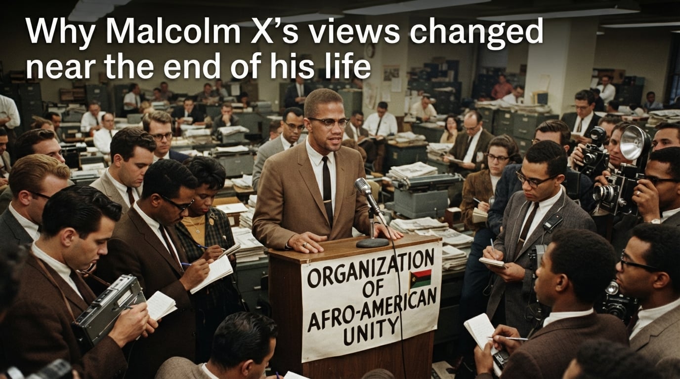 Why Malcolm X's views changed near the end of his life
