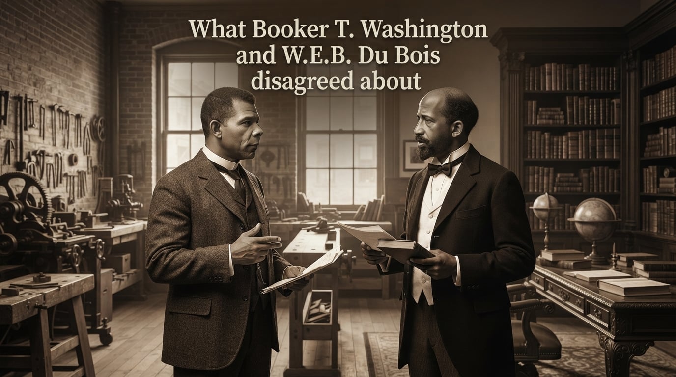 What Booker T. Washington and W.E.B. Du Bois disagreed about
