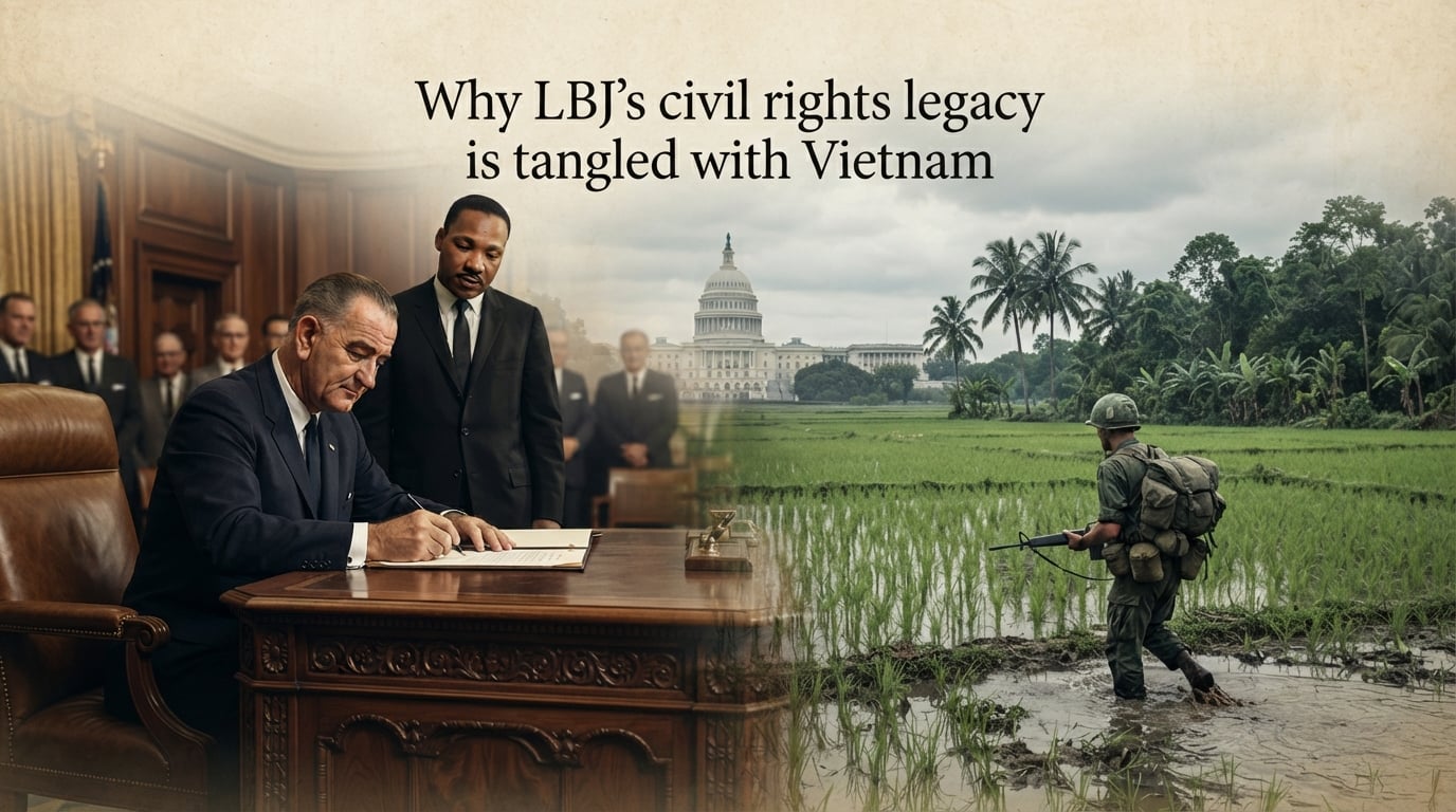Why LBJ's civil rights legacy is tangled with Vietnam