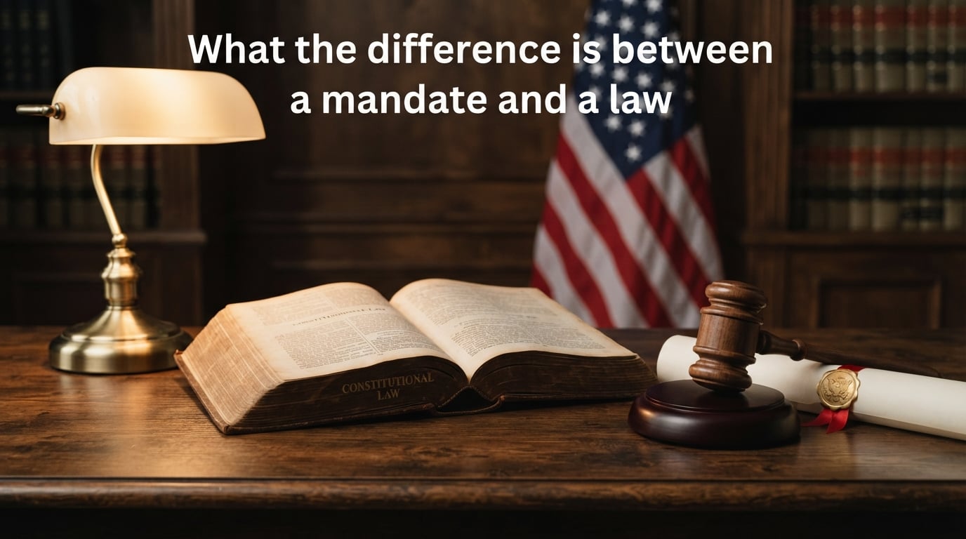 What the difference is between a mandate and a law
