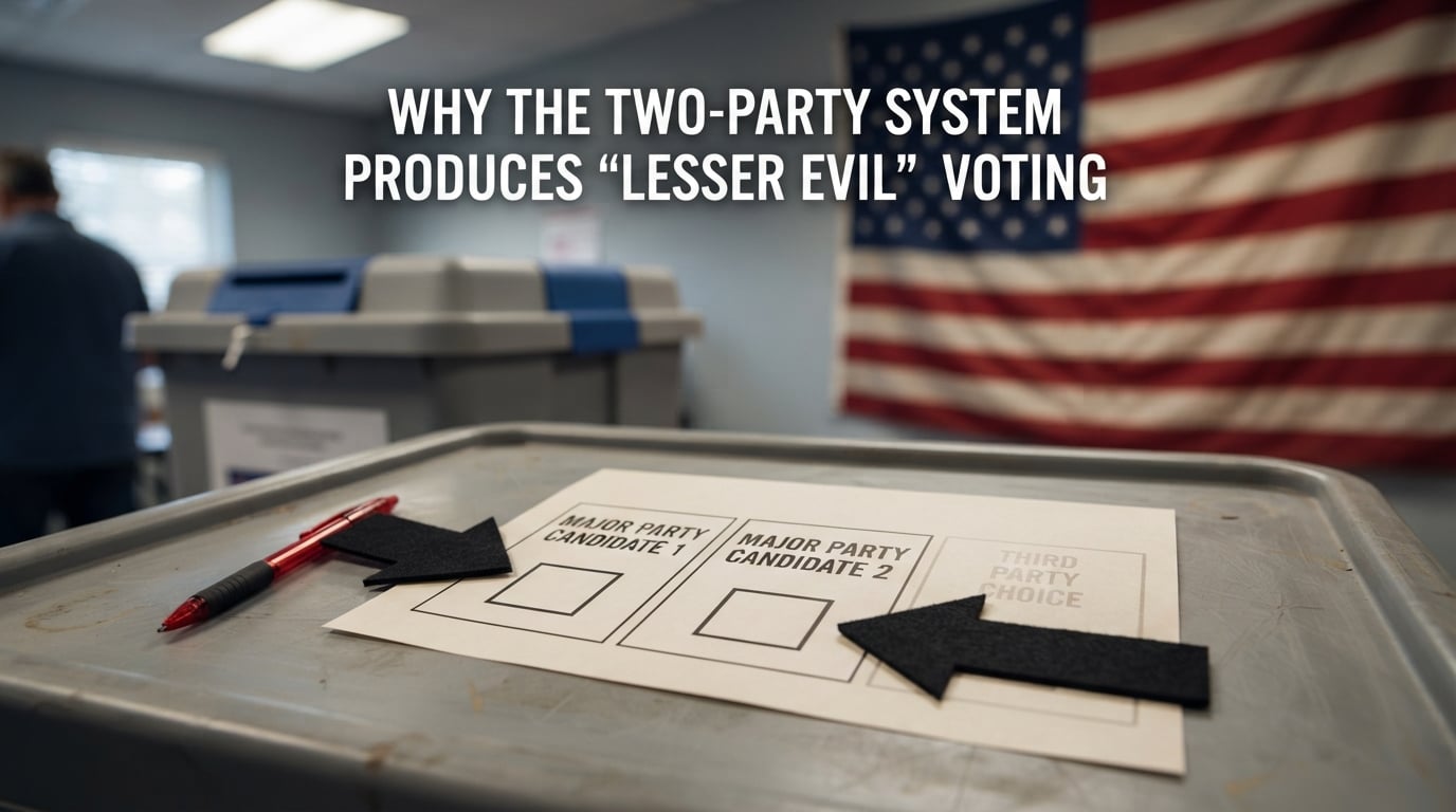 Why the two-party system produces "lesser evil" voting