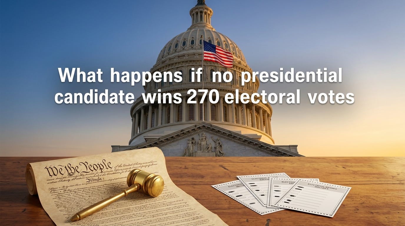 What happens if no presidential candidate wins 270 electoral votes