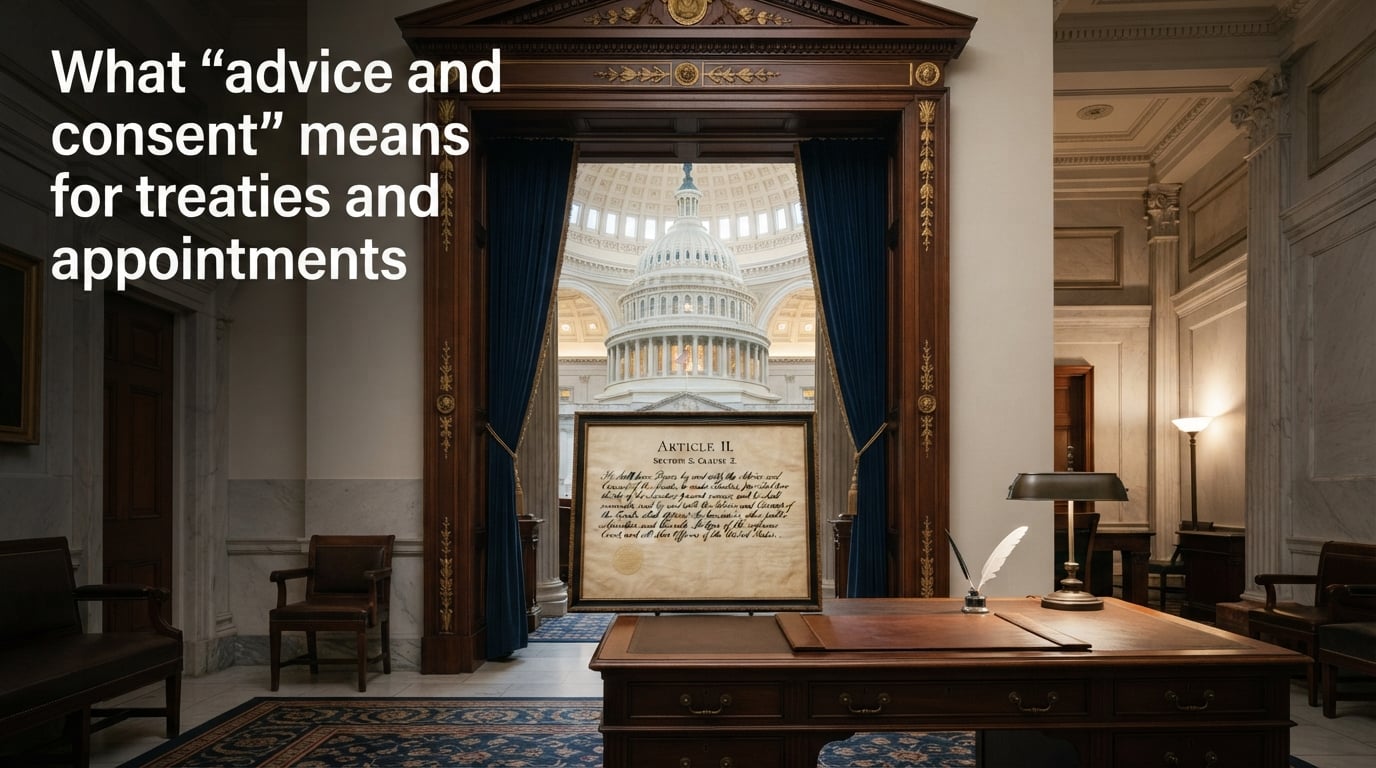 What "advice and consent" means for treaties and appointments