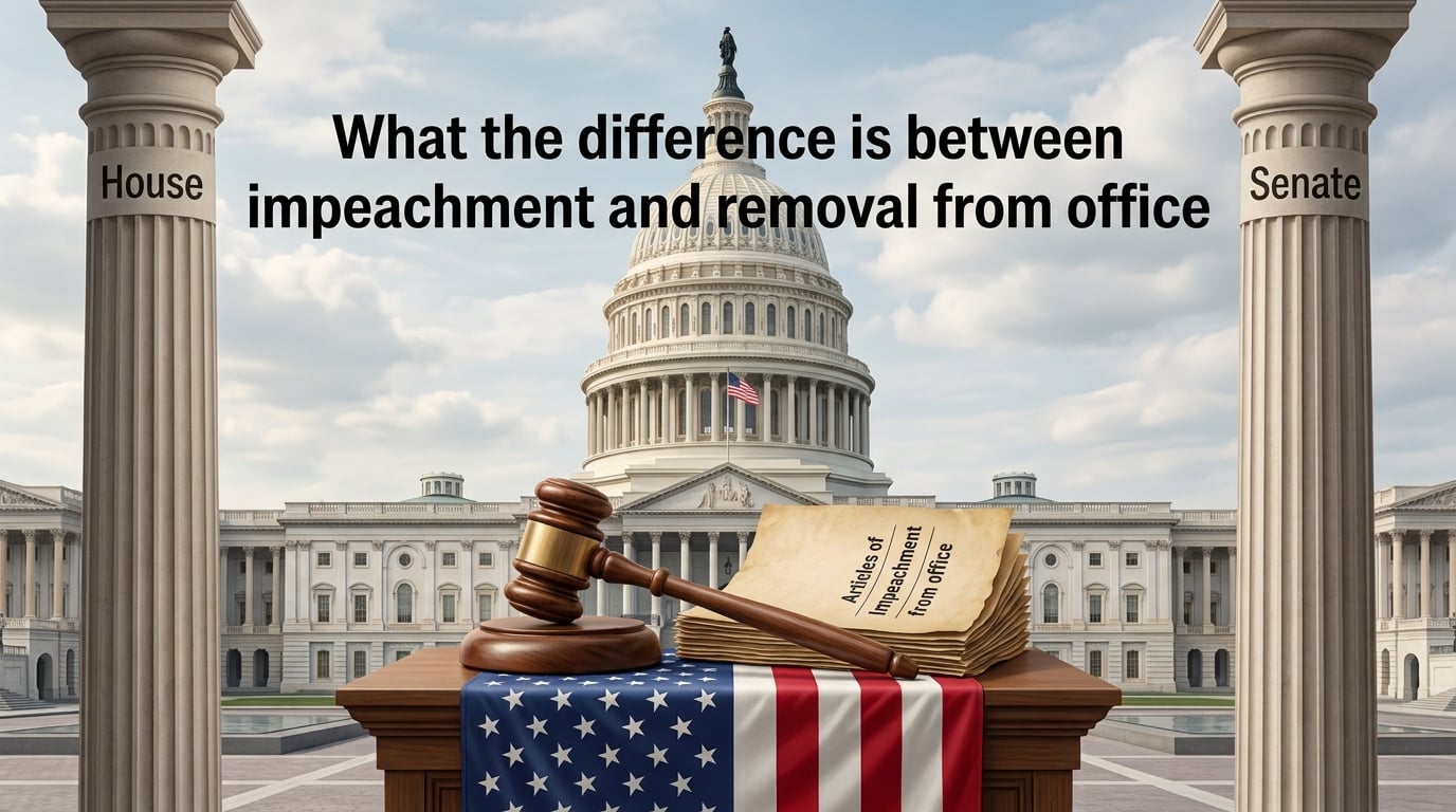 What the difference is between impeachment and removal from office