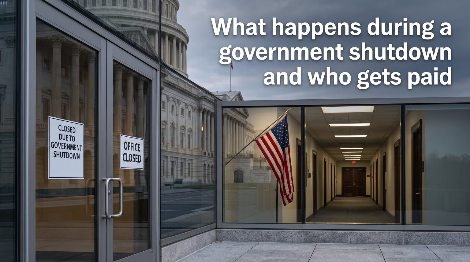 What happens during a government shutdown and who gets paid