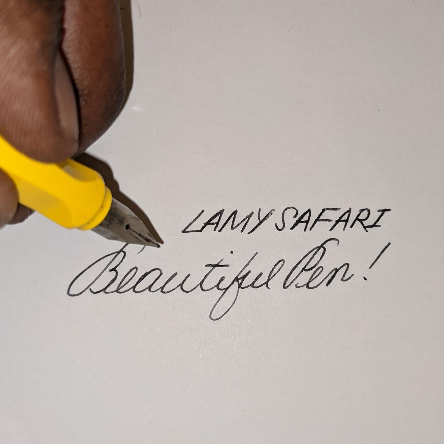 LAMY safari umbra - Fountain Pen with ergonomic grip & polished steel nib in size F - ideal for any Writing & Calligraphy - including LAMY T 10 blue cartridge - Right-Handed customer photo 1