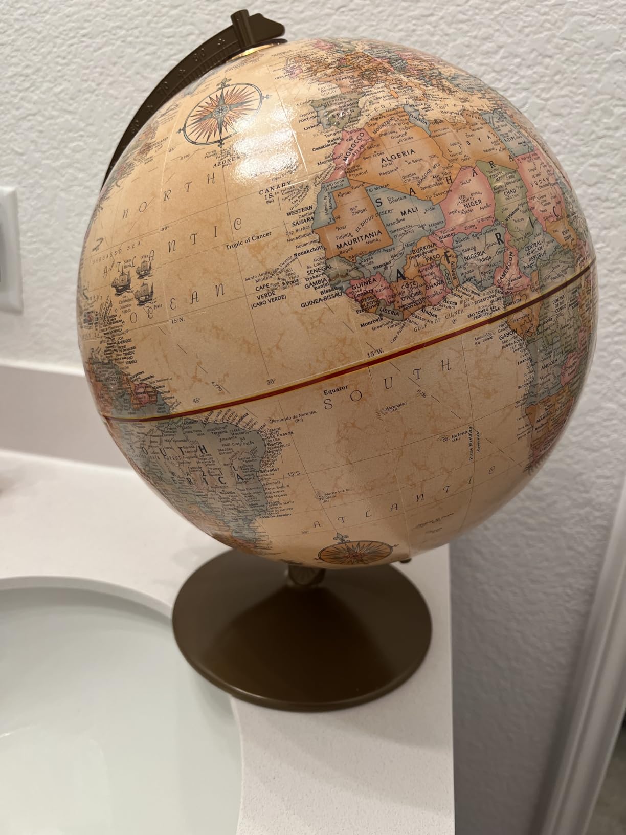 Replogle Globes Franklin World Globe, Antique Ocean, 12-Inch Diameter, Over 4,000 Place Names customer photo 1