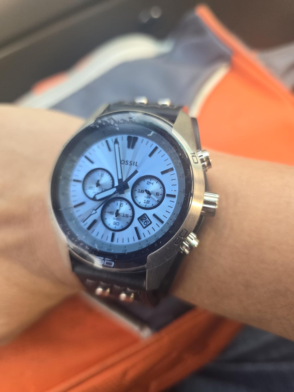 Coachman Quartz Chronograph Leather Watch for Men customer photo 1