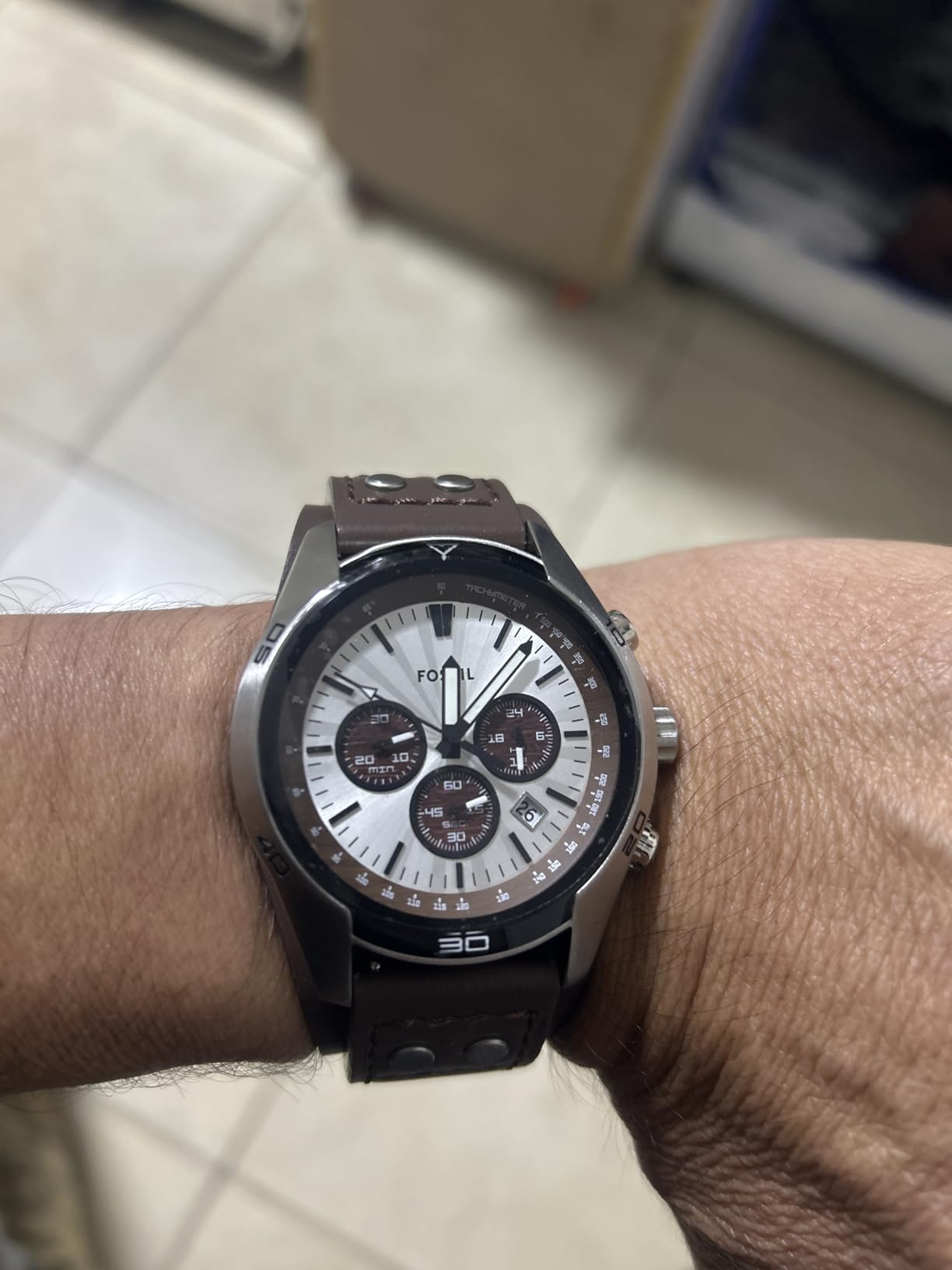 Coachman Quartz Chronograph Leather Watch for Men customer photo 2