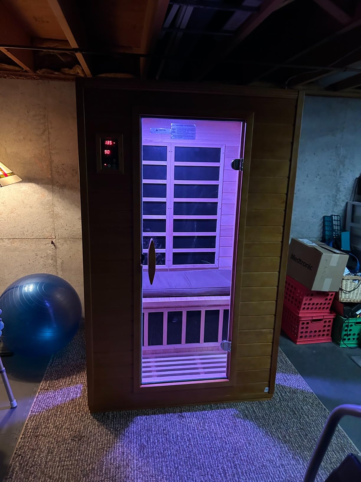 DYNAMIC SAUNAS Andora 2-Person Infrared Sauna with Red Light Therapy | 2-Person Spacious Indoor Dry Heat Sauna for Home & Gym, Low EMF FAR, 360° Heating, Bluetooth, Long-Lasting Canadian Hemlock customer photo 2