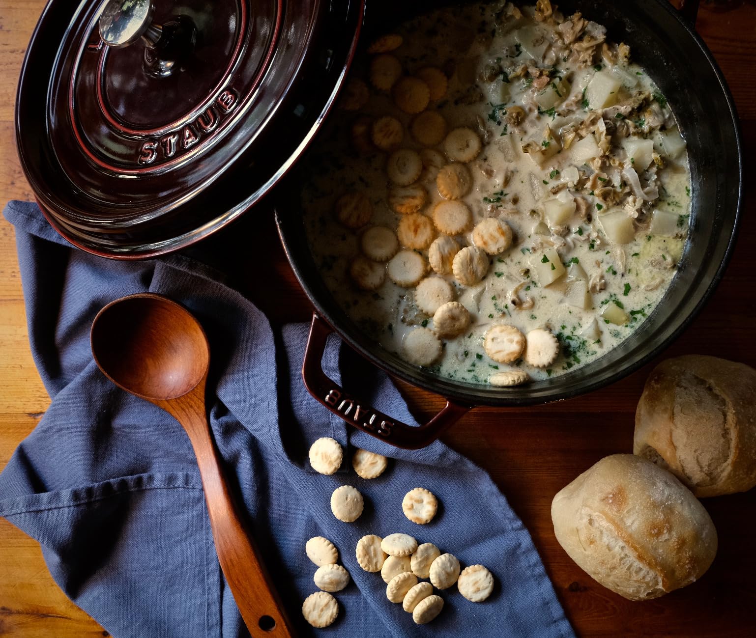 STAUB Cast Iron Round Cocotte, Dutch Oven, 7-quart, serves 7-8, Made in France, Cherry customer photo 2
