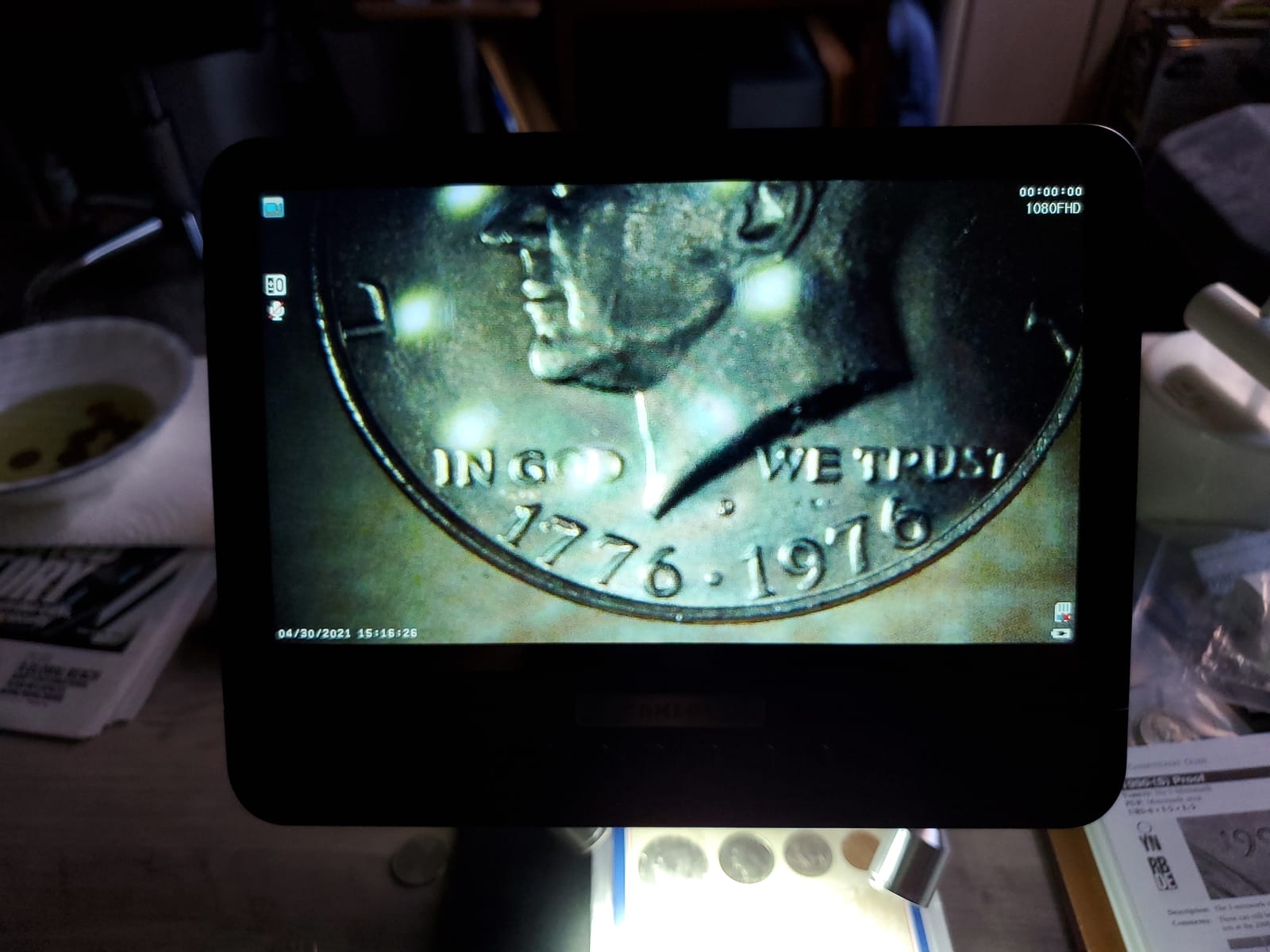 American Coin Treasures USA Four Most Famous Coins, Genuine Coin Set, Buffalo Nickel, Indian Head Cent, Bicentennial Half Dollar and Quarter, Certificate of Authenticity customer photo 1