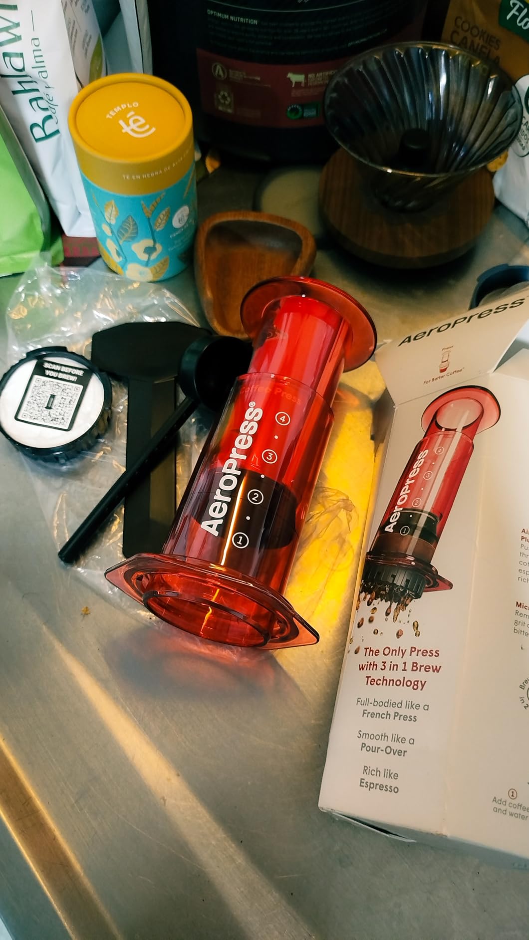 AeroPress Original Coffee Press - 2-Minute Brew, Less Bitterness, More Flavor, Portable, Travel & Camping customer photo 2
