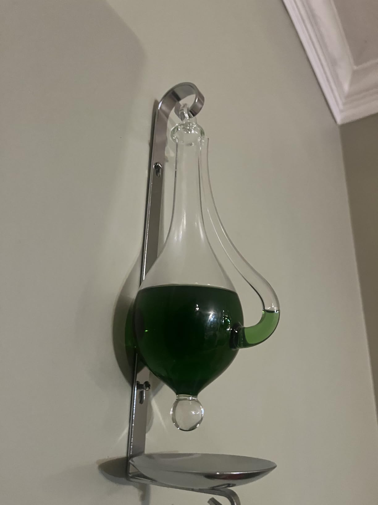 Ambient Weather B1025C Antique Storm Glass Wall Mount Liquid Barometer with Drip Cup customer photo 1