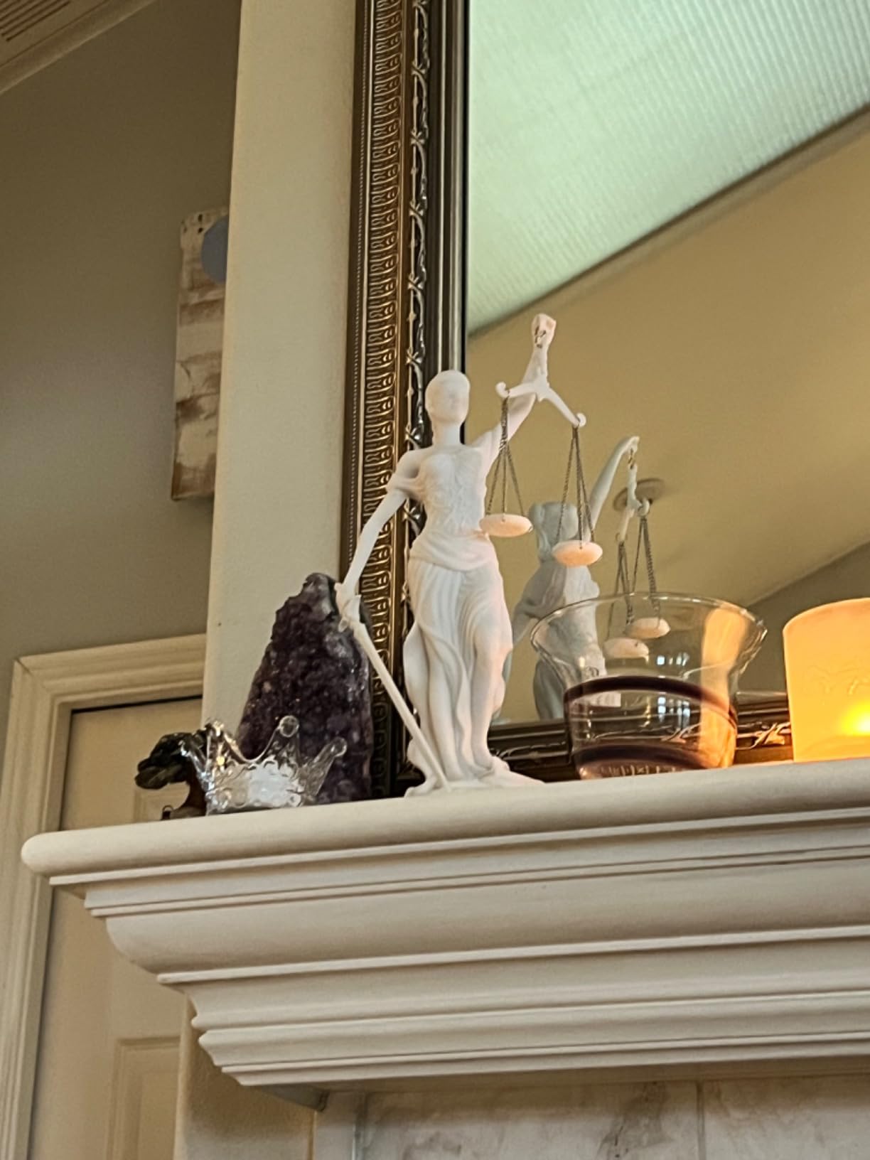 Pacific Giftware Things2Die4 Desktop Lady Justice Marble Finish Statue Justicia Law Scale customer photo 1