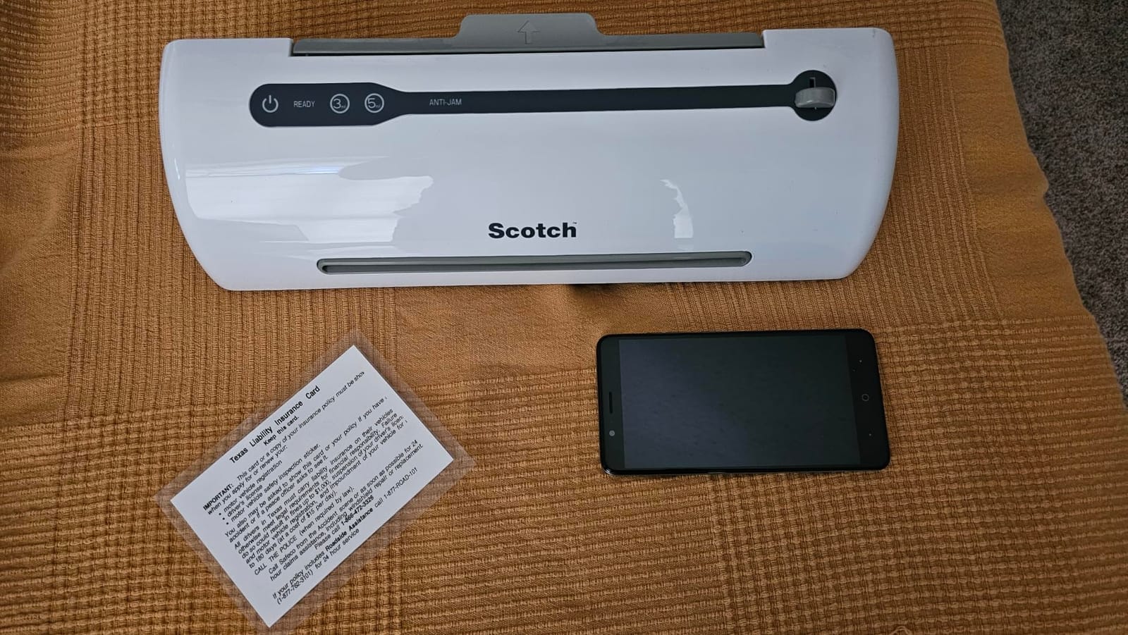 Scotch Rapid Thermal Laminator, 9 inch | Ready in 1 Minute, Never Jam Technology Automatically Prevents Misfed Items, Includes 2 Pouches, TL909X-EF customer photo 1