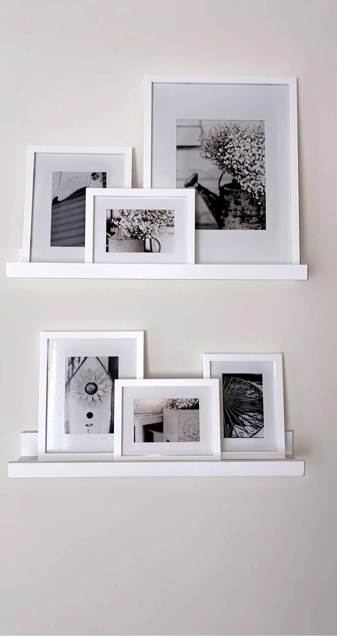 Gallery Perfect Multi-Size Picture Frame Set 7 Pack, Black Gallery Wall Frames with Hanging Hardware, Clear Glass - One 12x16, Two 8x10, Four 6x8 Matted Photo Frames for Wall Display customer photo 1
