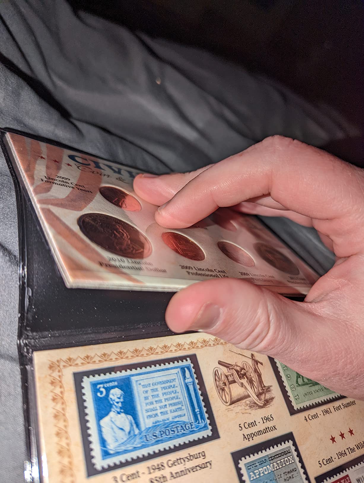 American Coin Treasures Civil War Coin and Stamp Commemorative Collection, Bicentennial Pennies, Presidential Dollars, US Mint State Postage Stamps customer photo 1