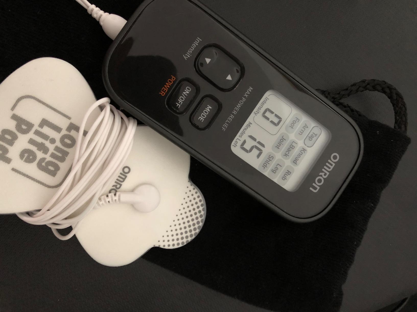 Omron Max Power Relief TENS Unit Muscle Stimulator | For Drug-Free Pain Relief - Portable Electric Massager for Muscles and Joints - Includes 2 Reusable TENS Unit Pads customer photo 1