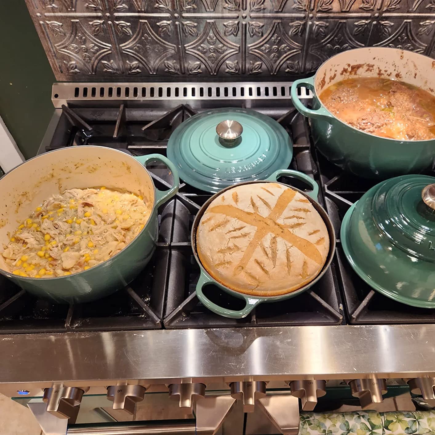 Le Creuset Enameled Cast Iron Signature Round Dutch Oven, 5.5 qt., Flame customer photo 2