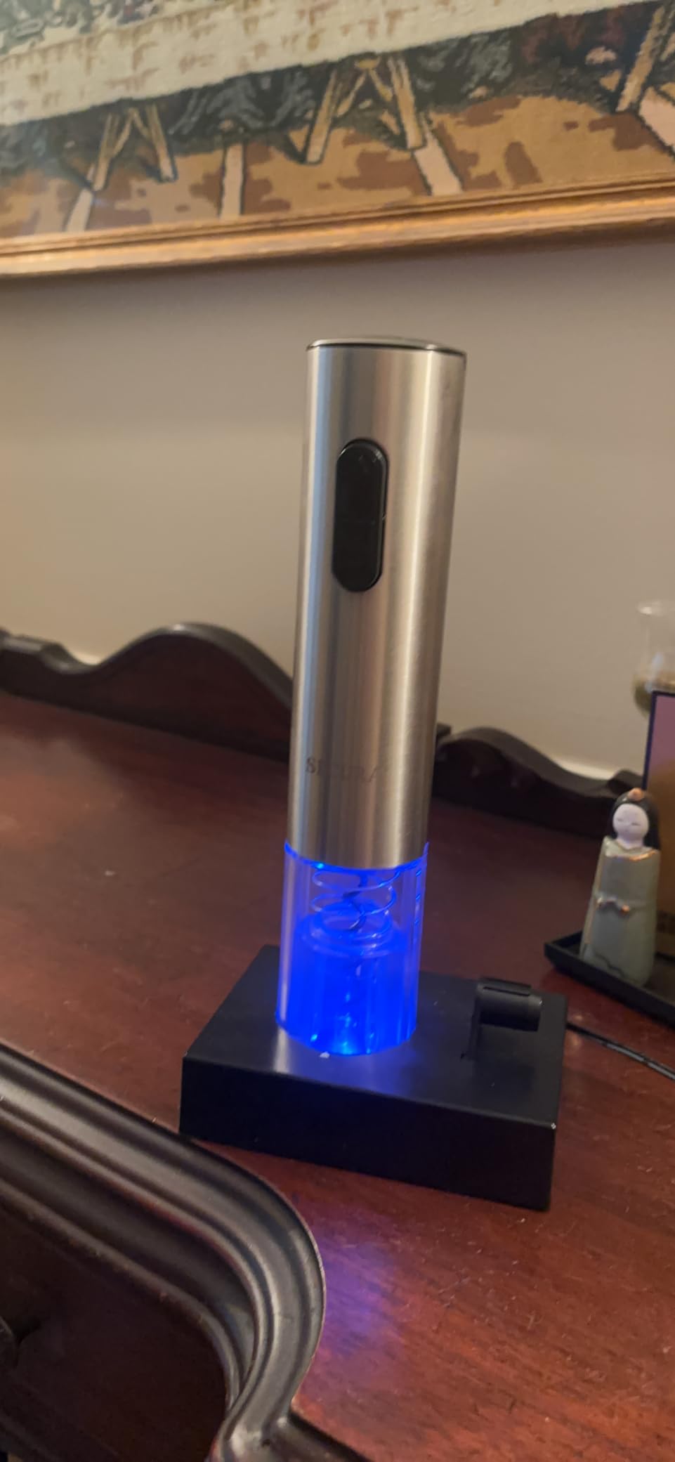 Secura Electric Wine Opener, Automatic Electric Wine Bottle Corkscrew Opener with Foil Cutter, Rechargeable (Stainless Steel) customer photo 1