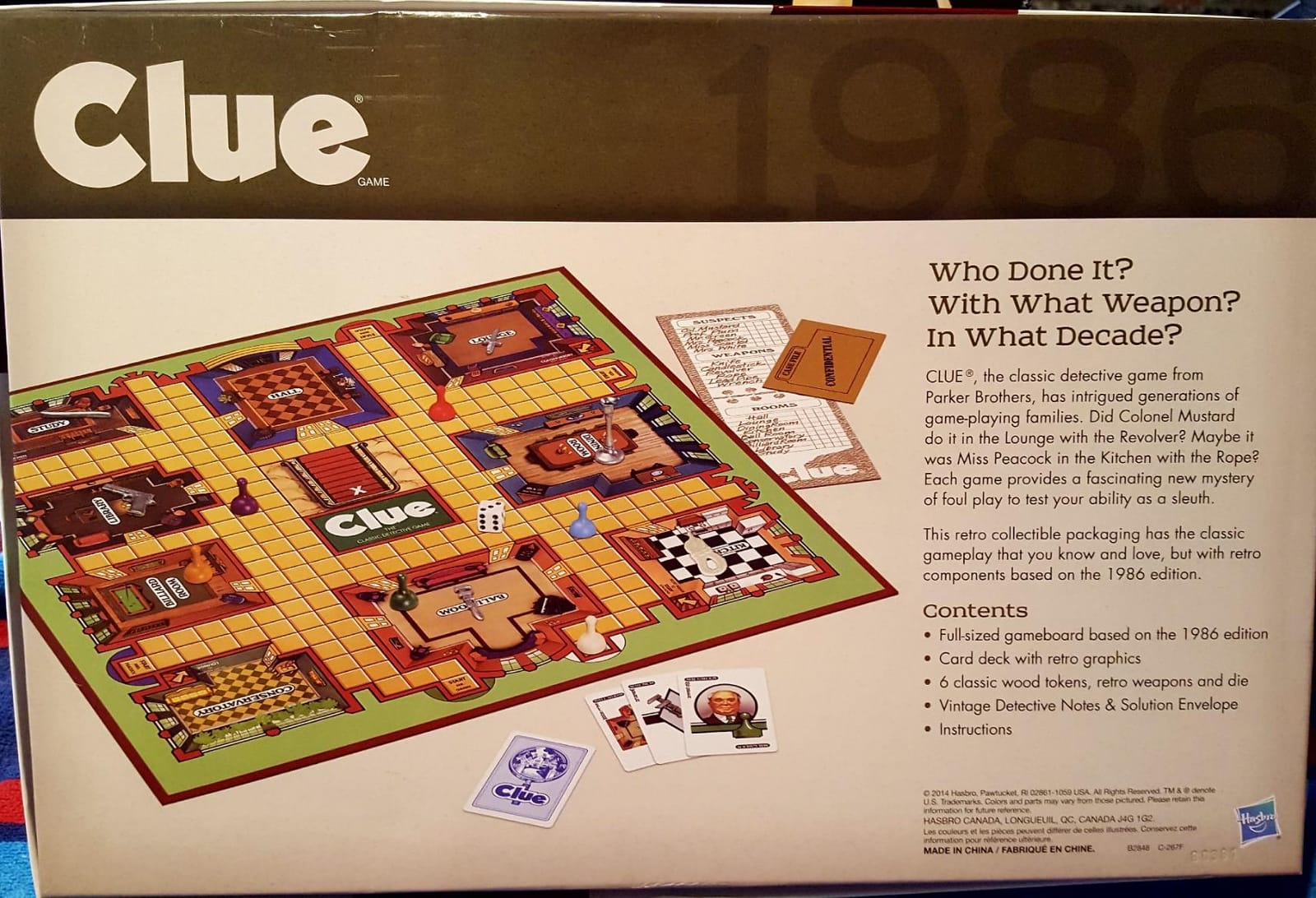 Hasbro Gaming Retro Series Clue 1986 Edition Board Game, Classic Mystery Game for Kids, Family Board Games for 3-6 Players, Ages 8+ customer photo 2