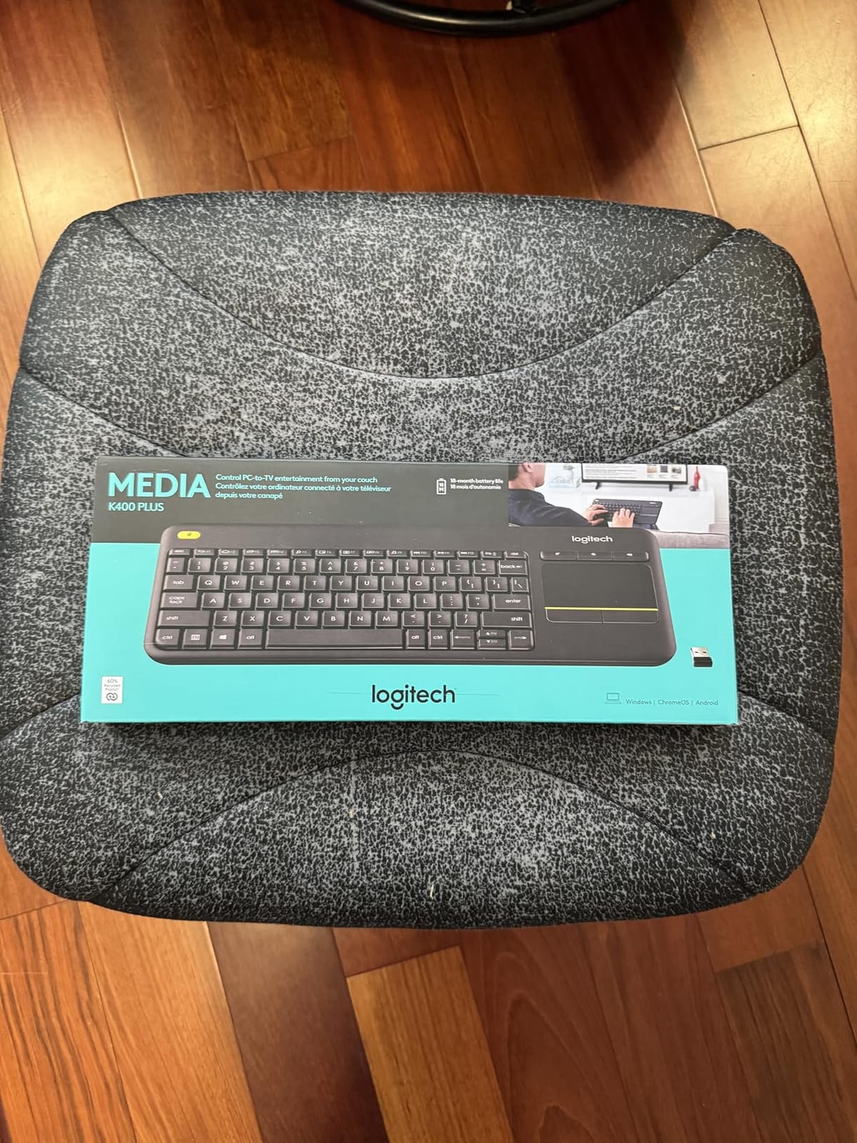 Logitech K400 Plus Wireless Touch TV Keyboard for PC-Connected TV - Black customer photo 2