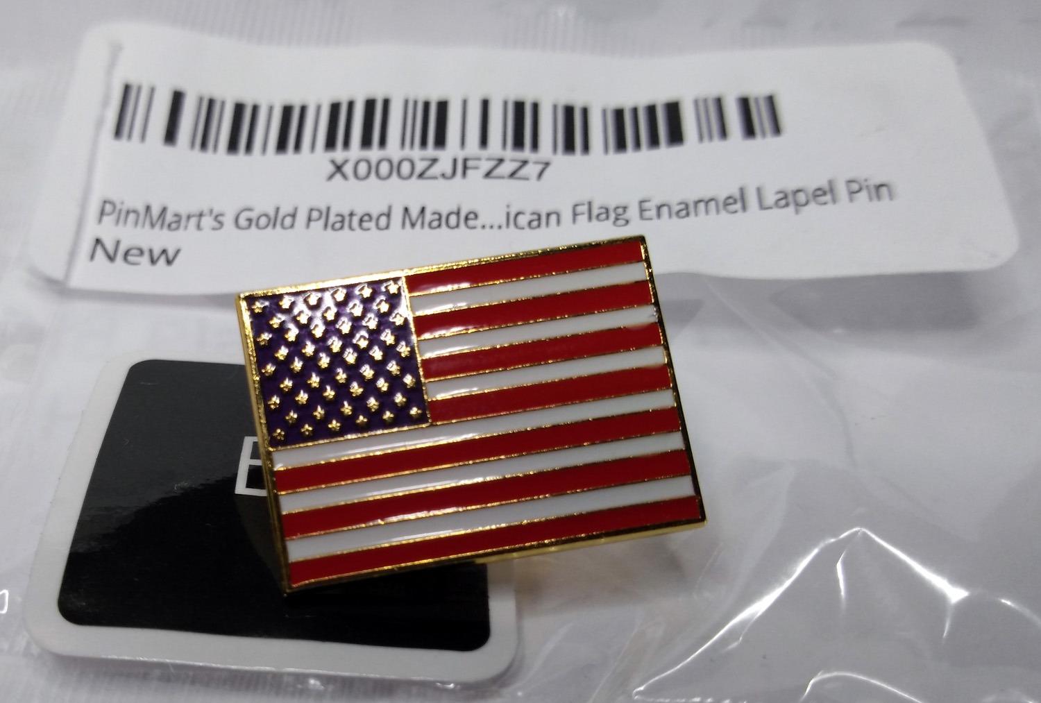 PinMart American Flag Lapel Pin - Made in the USA - Patriotic Enamel Pin customer photo 1