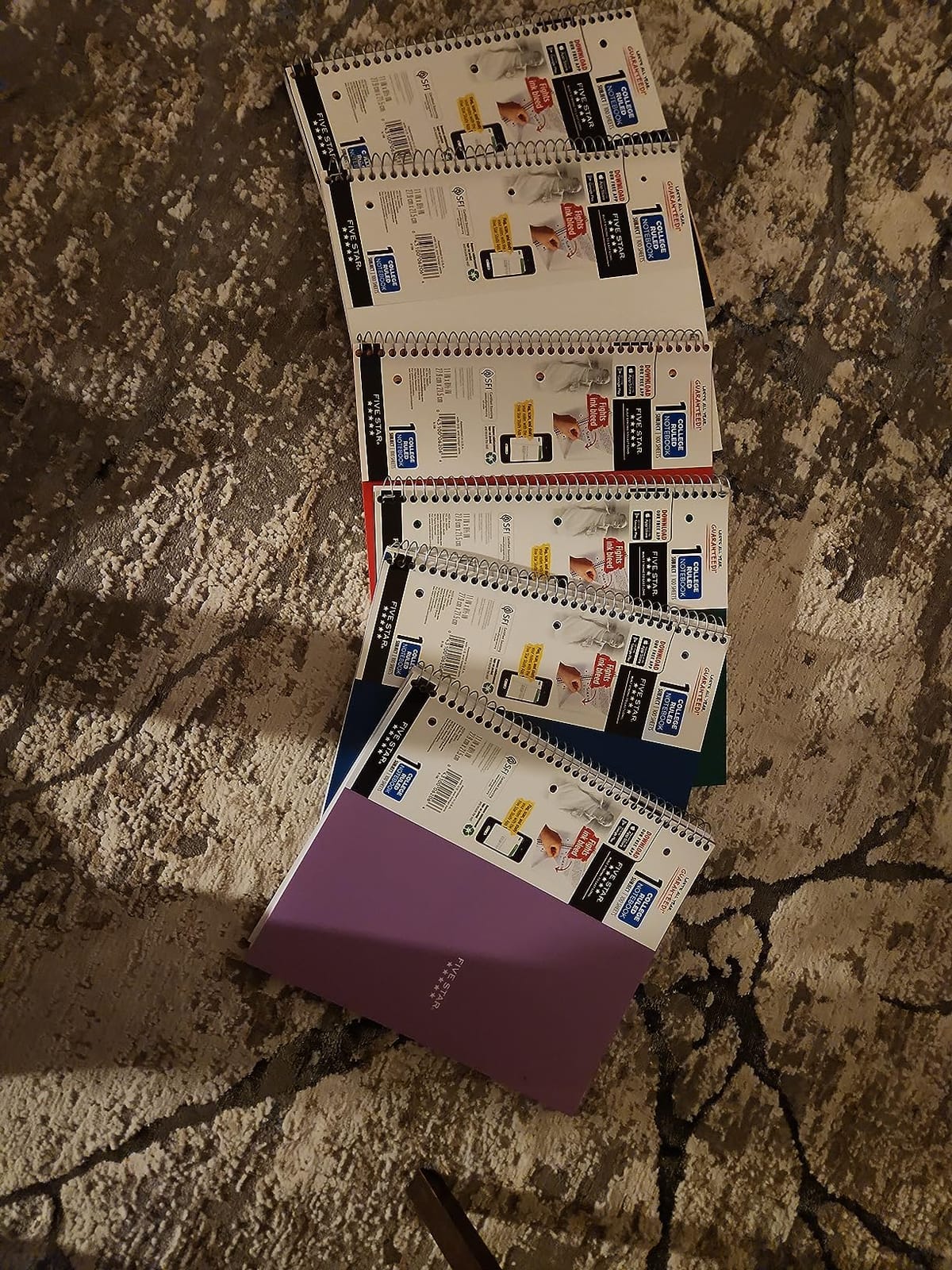 Five Star Spiral Notebook + Study App, 1 Subject, College Ruled Paper, 8.5