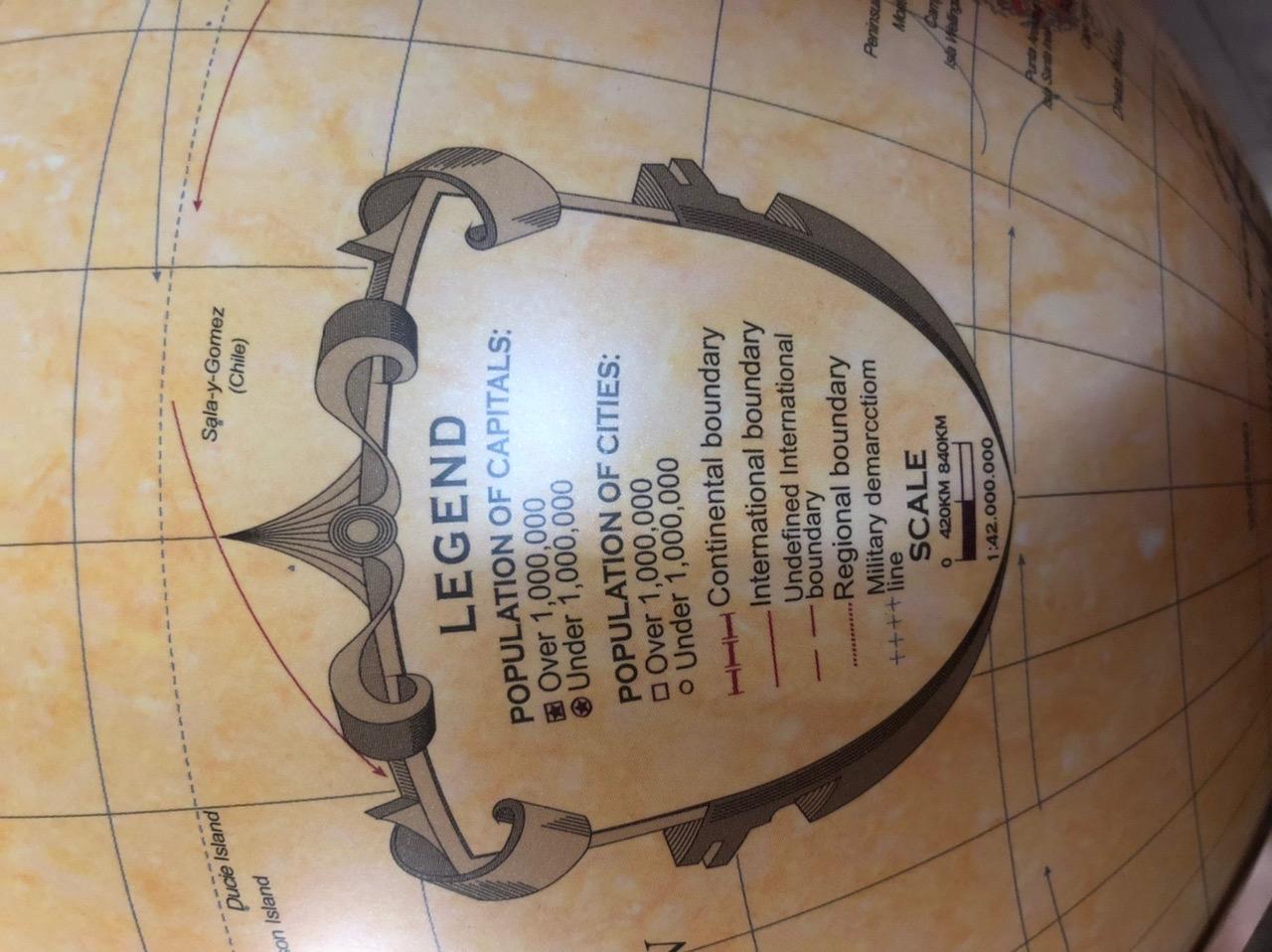 Exerz 12 Inches Antique World Globe Rotating Vintage Color Modern Map | Wooden Base Large Decorative Desk Sphere customer photo 2
