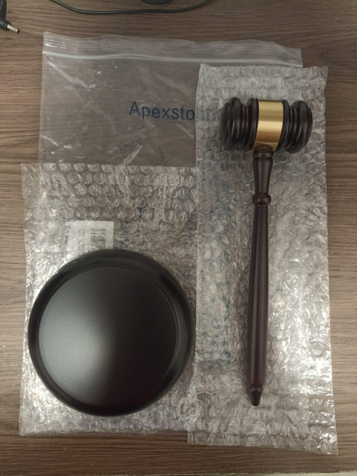 Wooden Gavel with Sound Block Set, Solid Wood Judge Gavel Set, Loud Clear Strike for Meetings, Auctions, Gift, HOA & Mock Trials customer photo 2