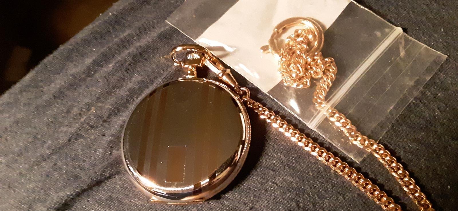 Tissot Unisex-Adult Savonnette Brass Pocket Watch Rose Gold & Silver T8624102901300 customer photo 2
