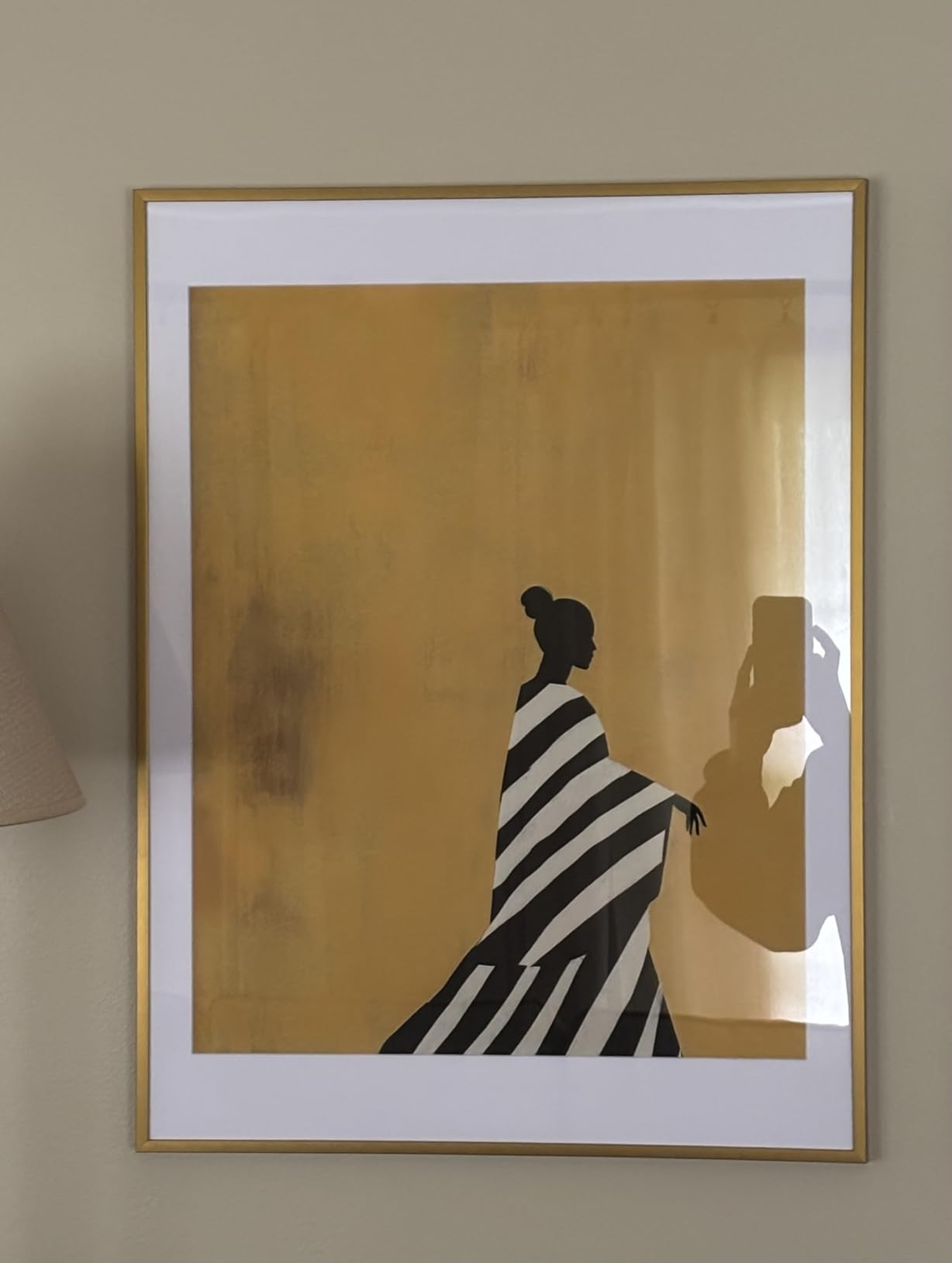 Golden State Art 16x20 Black Aluminum Frame with White Mat, Real Glass customer photo 2