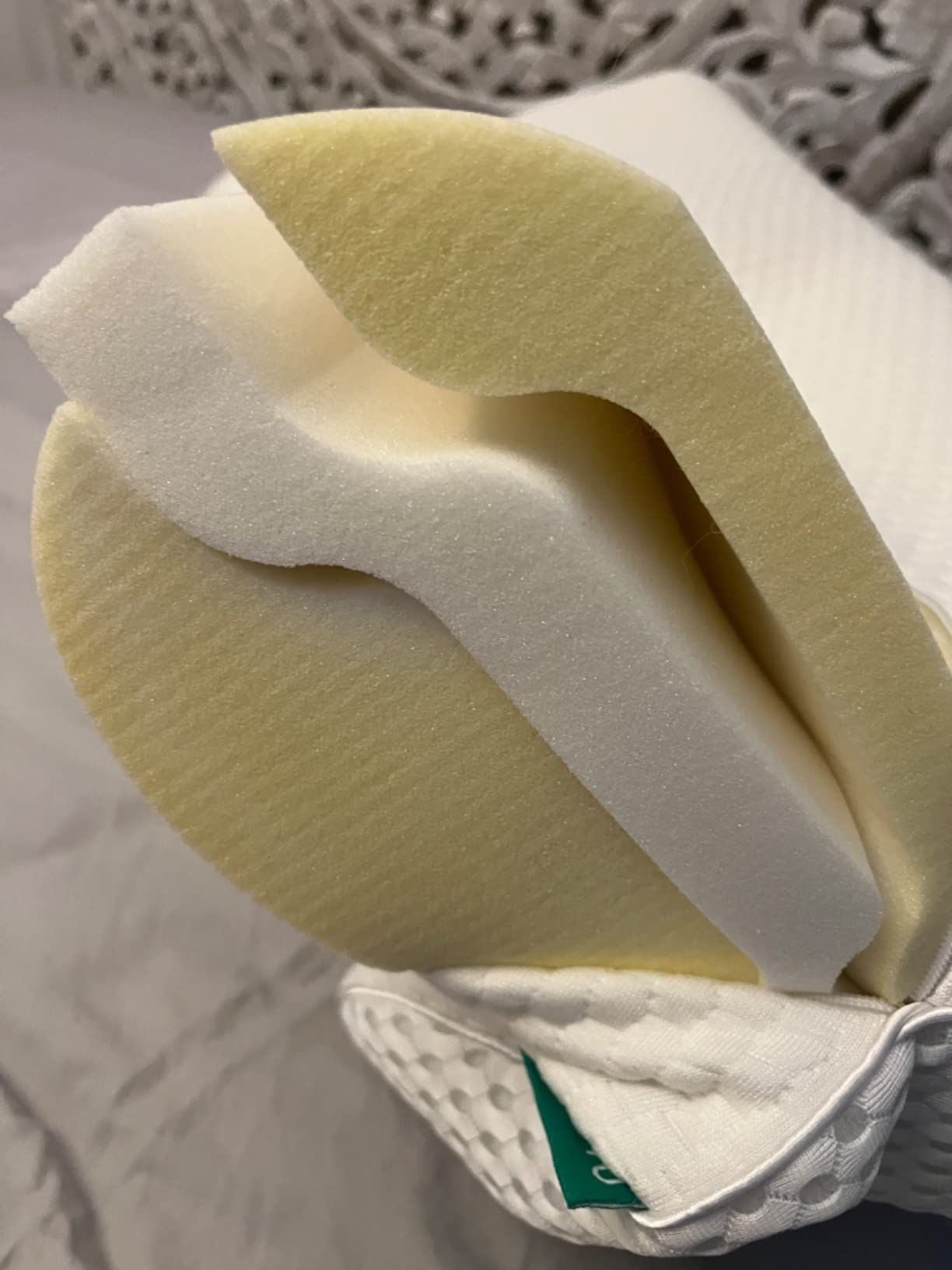 UTTU Cervical Pillow for Neck Pain Relief, Memory Foam Neck Pillow for Sleeping, Adjustable Orthopedic Sandwich Pillow, Contour Cooling for Side Back Stomach Sleeper customer photo 1