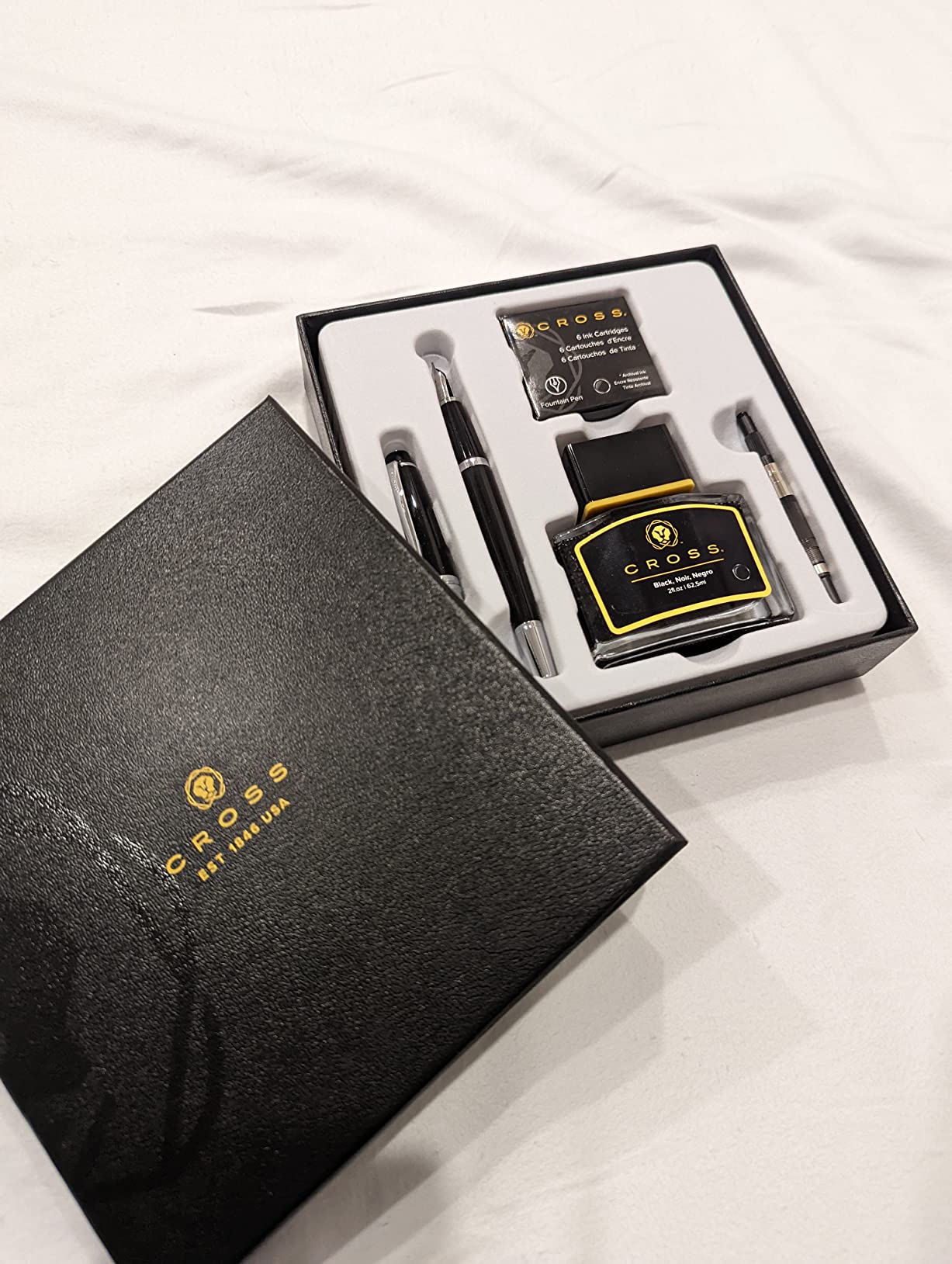 Cross Bailey Refillable Fountain Pen, Black Ink, Luxury Gift Box customer photo 1