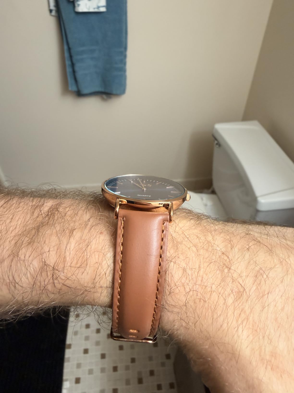 Infantry MDC Mens Minimalist Dress Watch, Ultra Thin, Leather Band customer photo 2