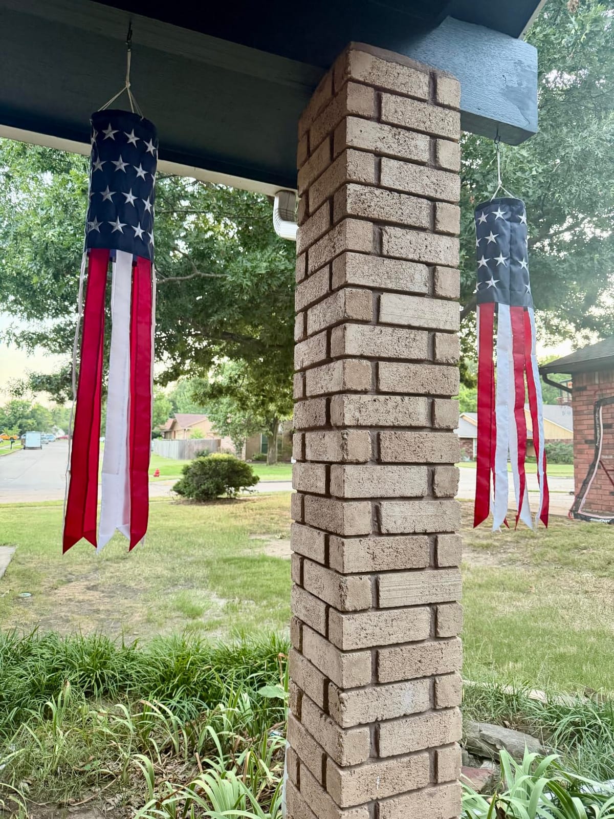 HOOSUN 4th of July Decorations, 60 Inch American Windsock Heavy Duty, Wind Socks for Outside Patriotic Memorial Day Decor, American Flag USA Windsock With Embroidered Stars, Red White and Blue Wind Sock customer photo 1