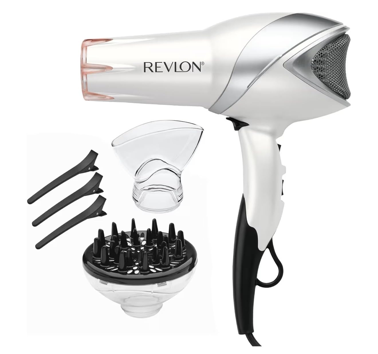 REVLON Infrared Ionic Hair Dryer with Diffuser & Concentrator, White customer photo 2