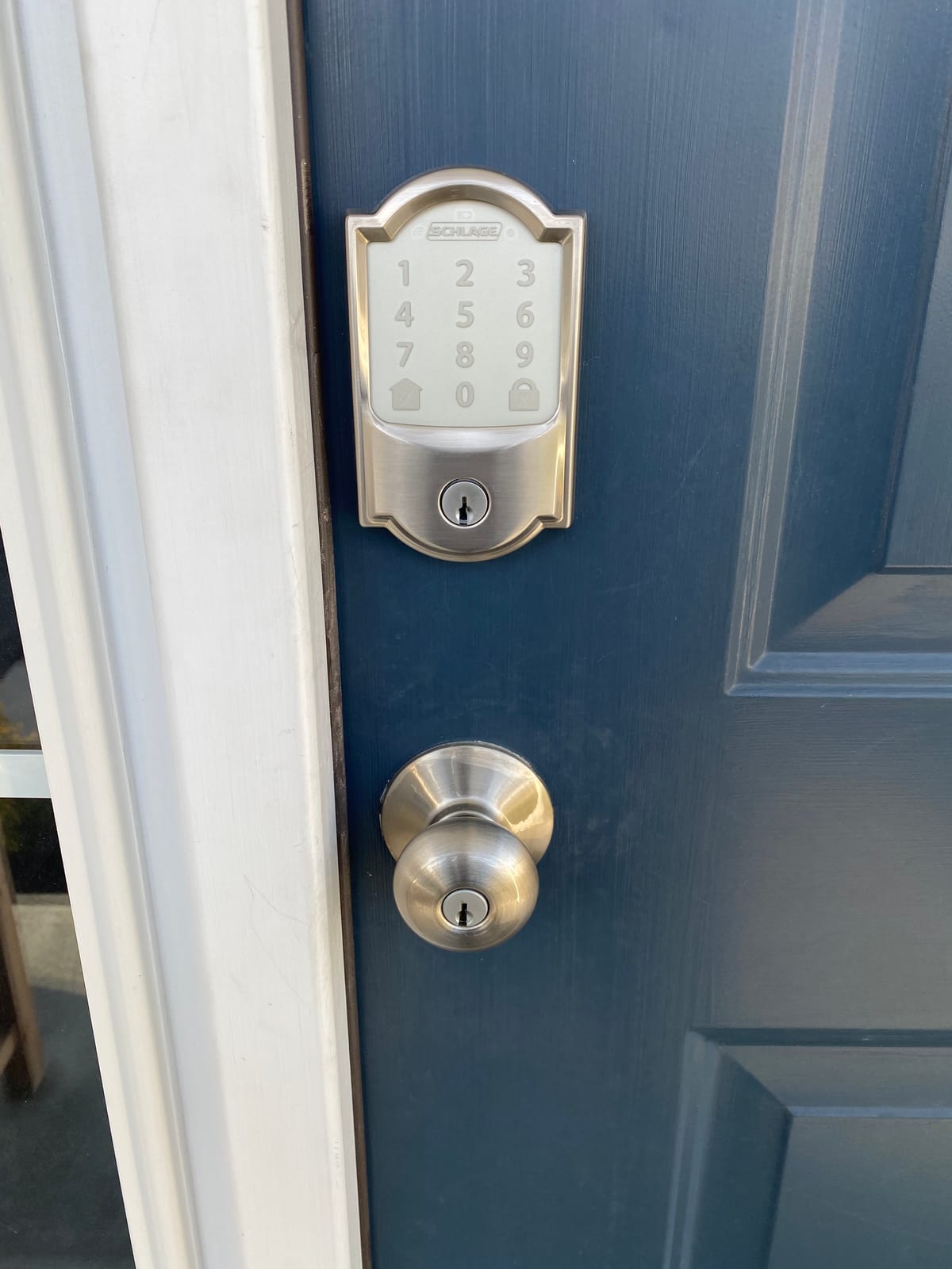 Schlage Encode Smart WiFi Deadbolt Lock with Greenwich Trim, Matte Black | Keyless entry door lock, Touchscreen keypad, App control, Alexa, Google Home, Ring & Airbnb compatible, Certified security customer photo 2