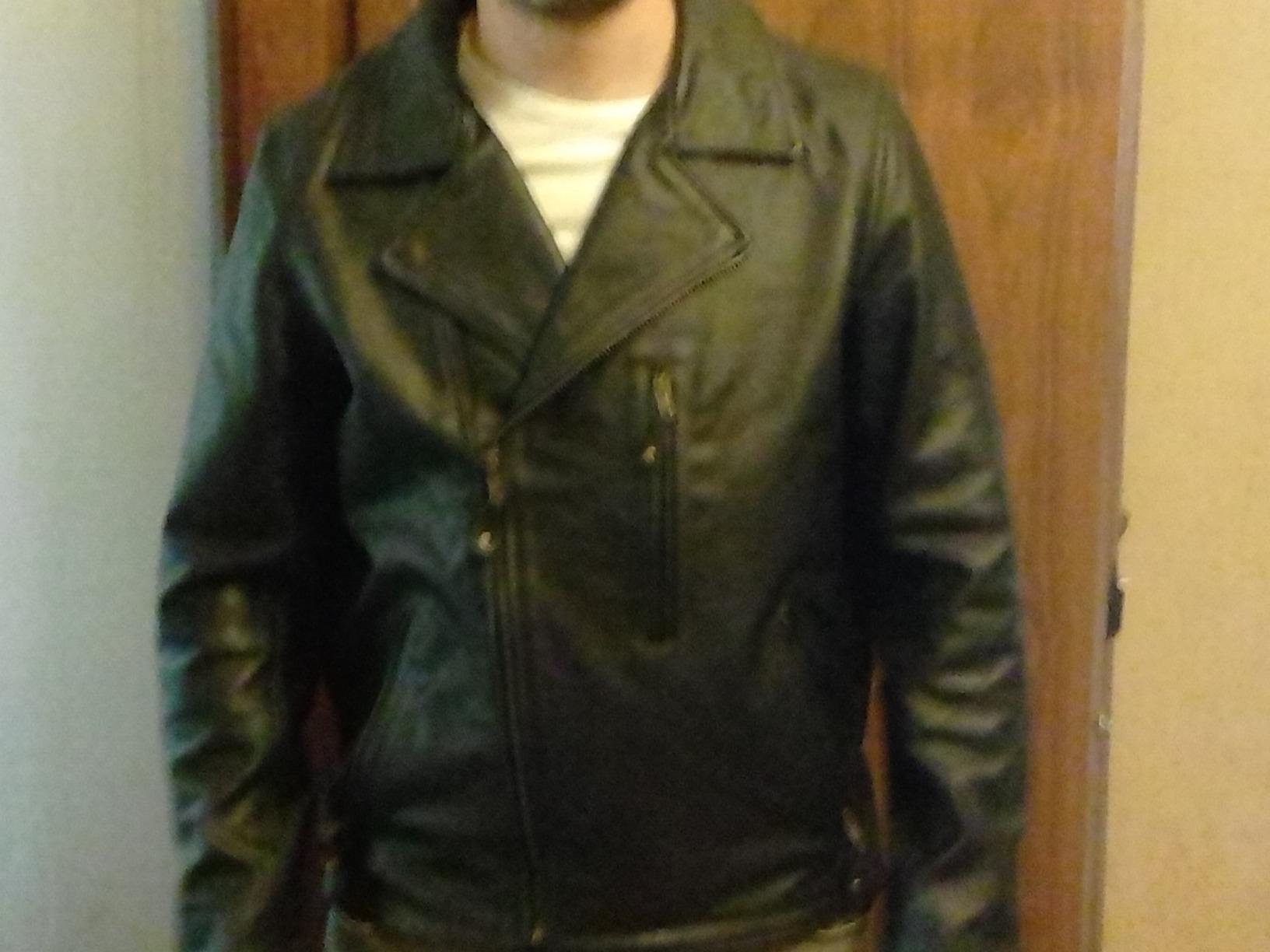 A&H Apparel: Motorcycle Genuine Leather Jacket - Hand-picked Genuine Top-Grain Cowhide Leather Biker Jacket for Men customer photo 1