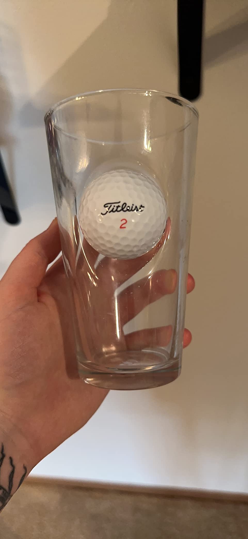 BenShot Golf Ball Pint Glass - 16oz | Made in the USA customer photo 2