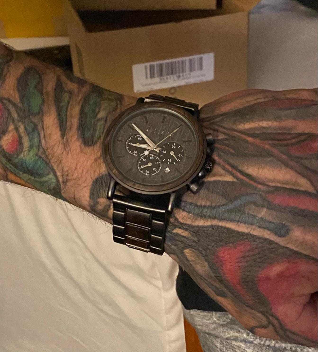 2win Engraved Wooden Watch for Boyfriend My MAN Fiance Husband Customized Personalized Wood Watches customer photo 1