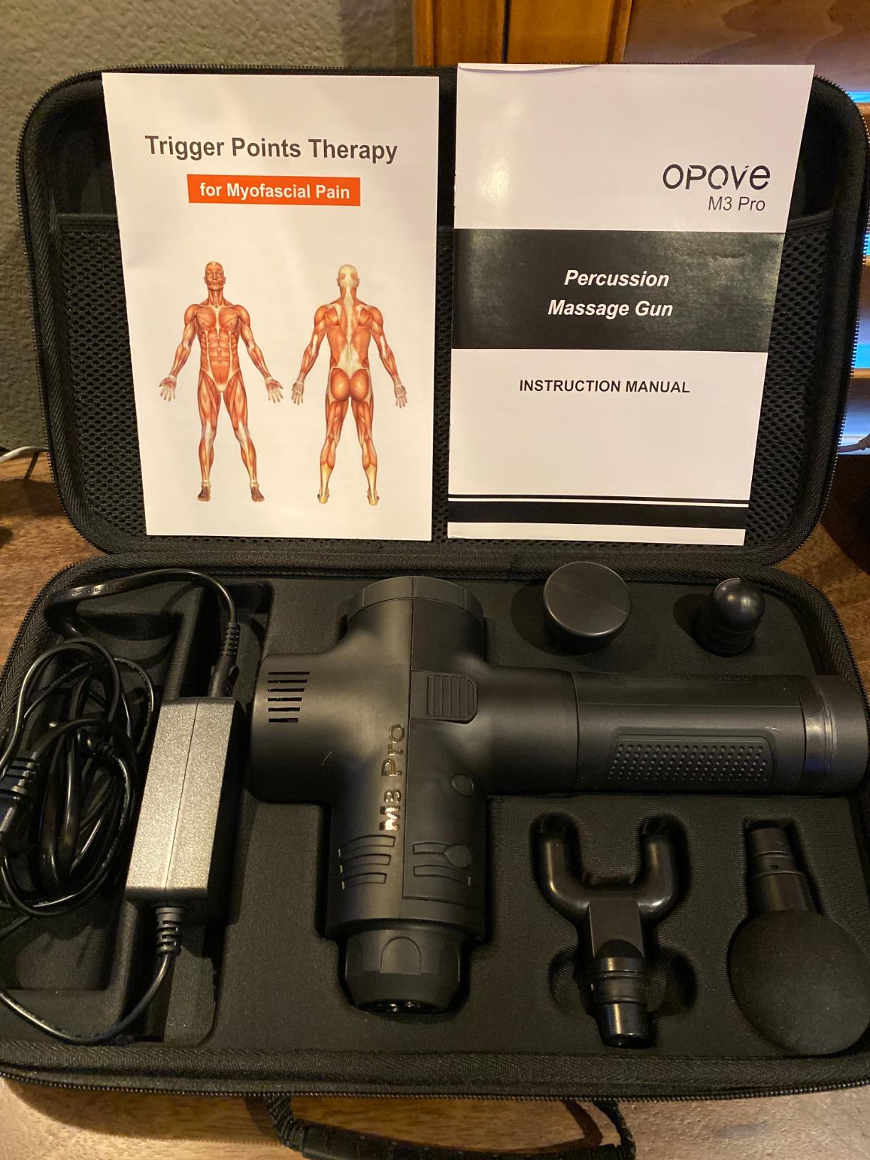 Opove M3 Pro 2 Massage Gun Deep Tissue Percussion Muscle Massager for Workout, Handheld Percussive Therapy Fascia Gun for Athletes Fast Recovery 4-8 Hours Long Battery Life customer photo 2