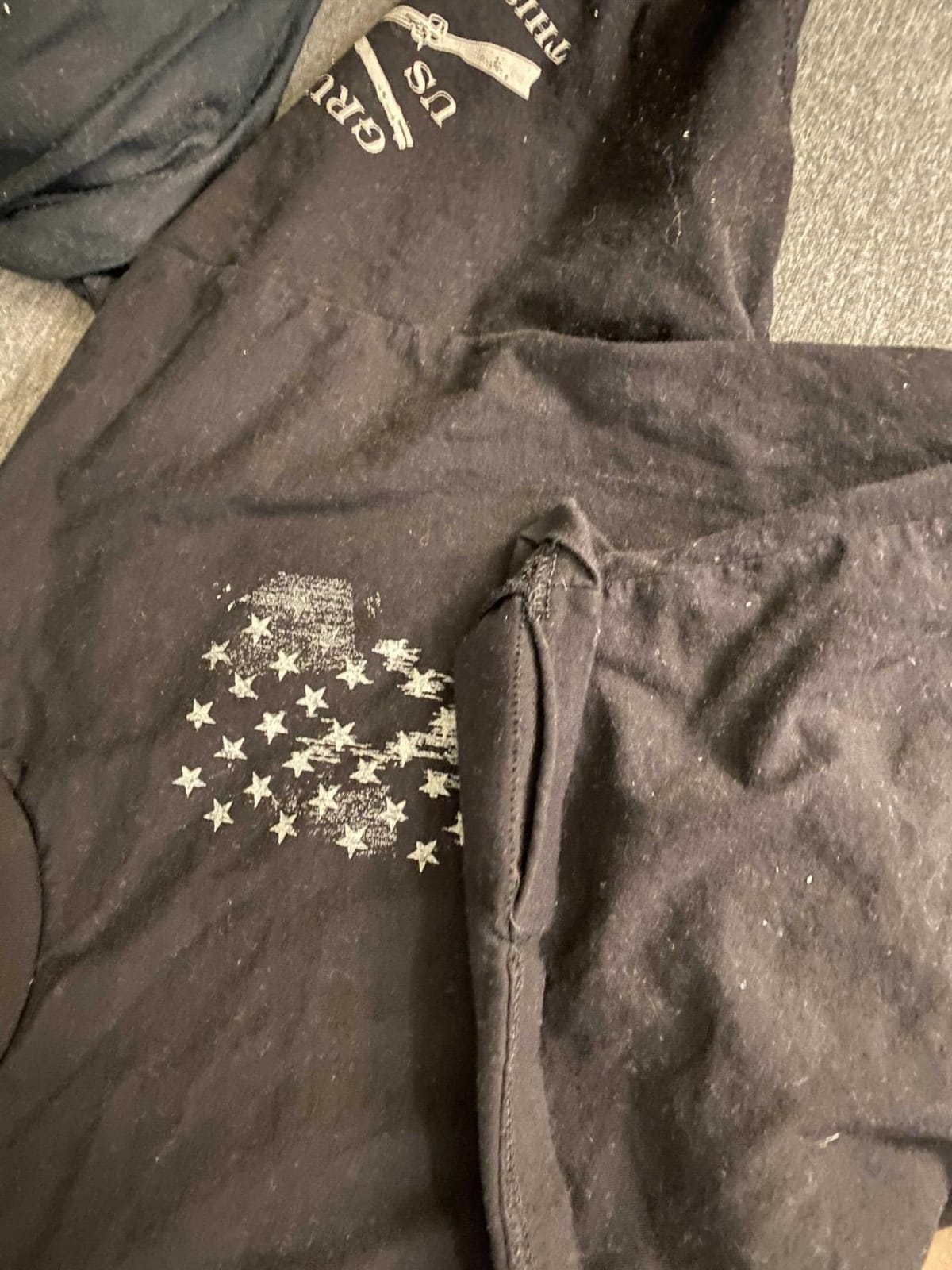 Grunt Style Red Line Flag T-Shirt customer photo 1