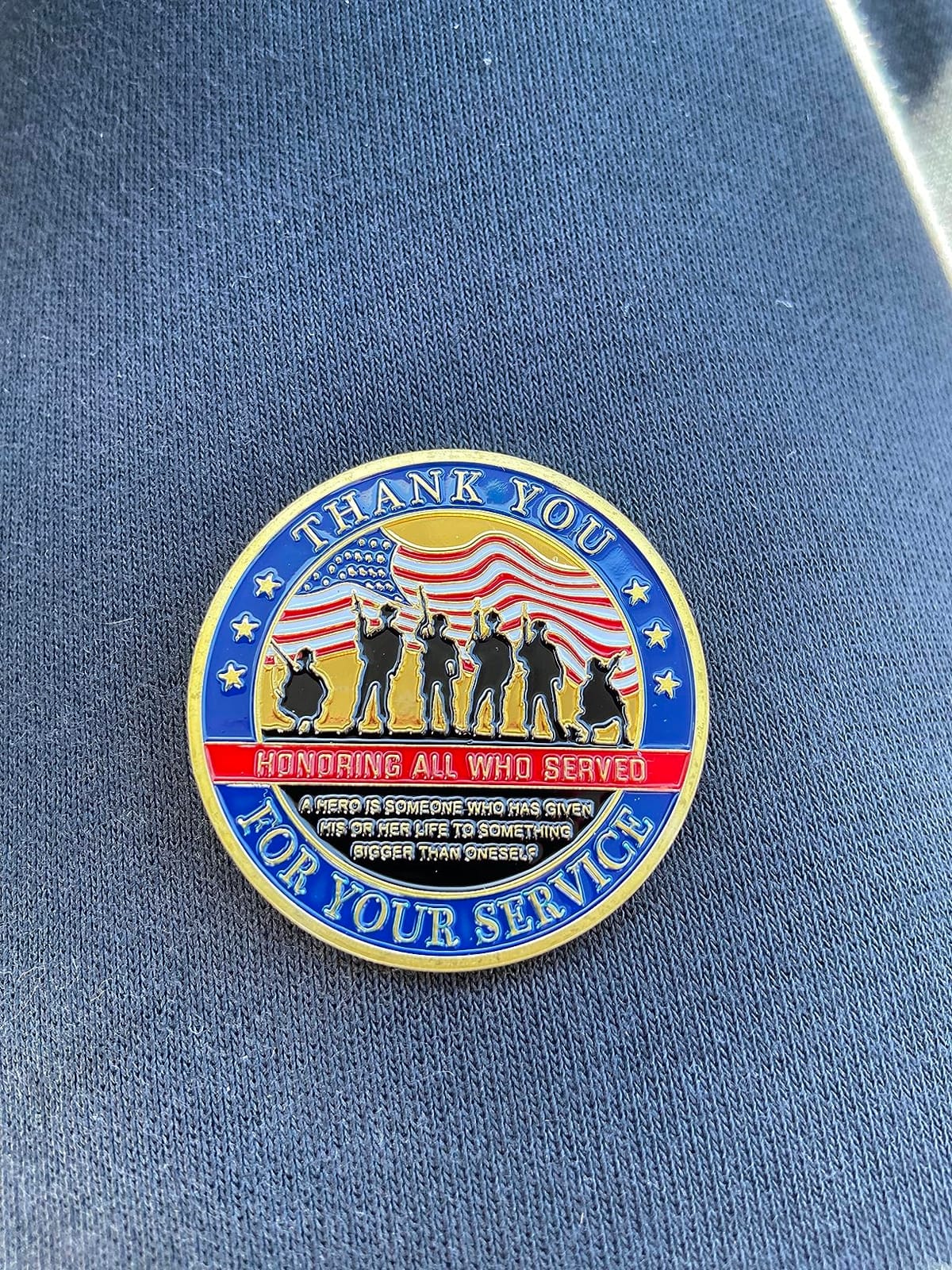 Military Veterans Challenge Coin Thank You for Your Service Appreciation Gift customer photo 1