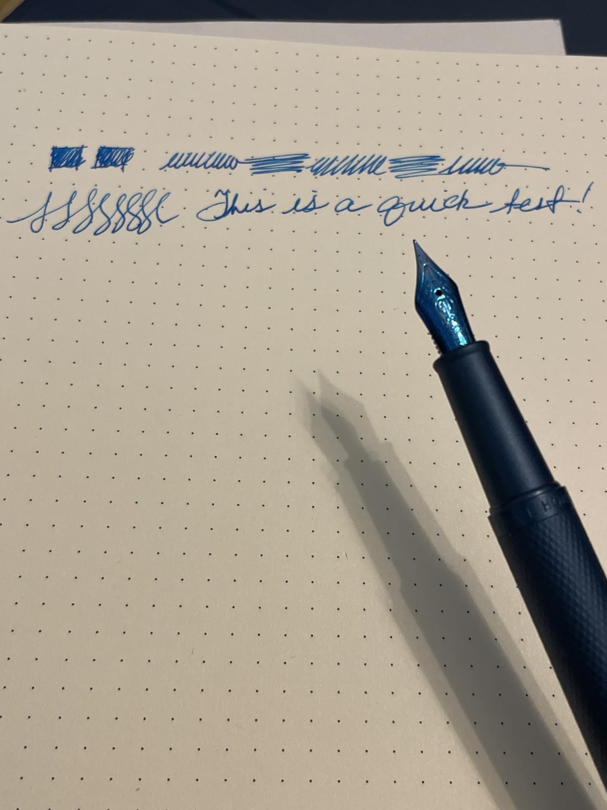 Matte Black Forest Fountain Pen Extra Fine Nib Classic Design with Converter and Metal Pen Box Set by Asvine customer photo 1