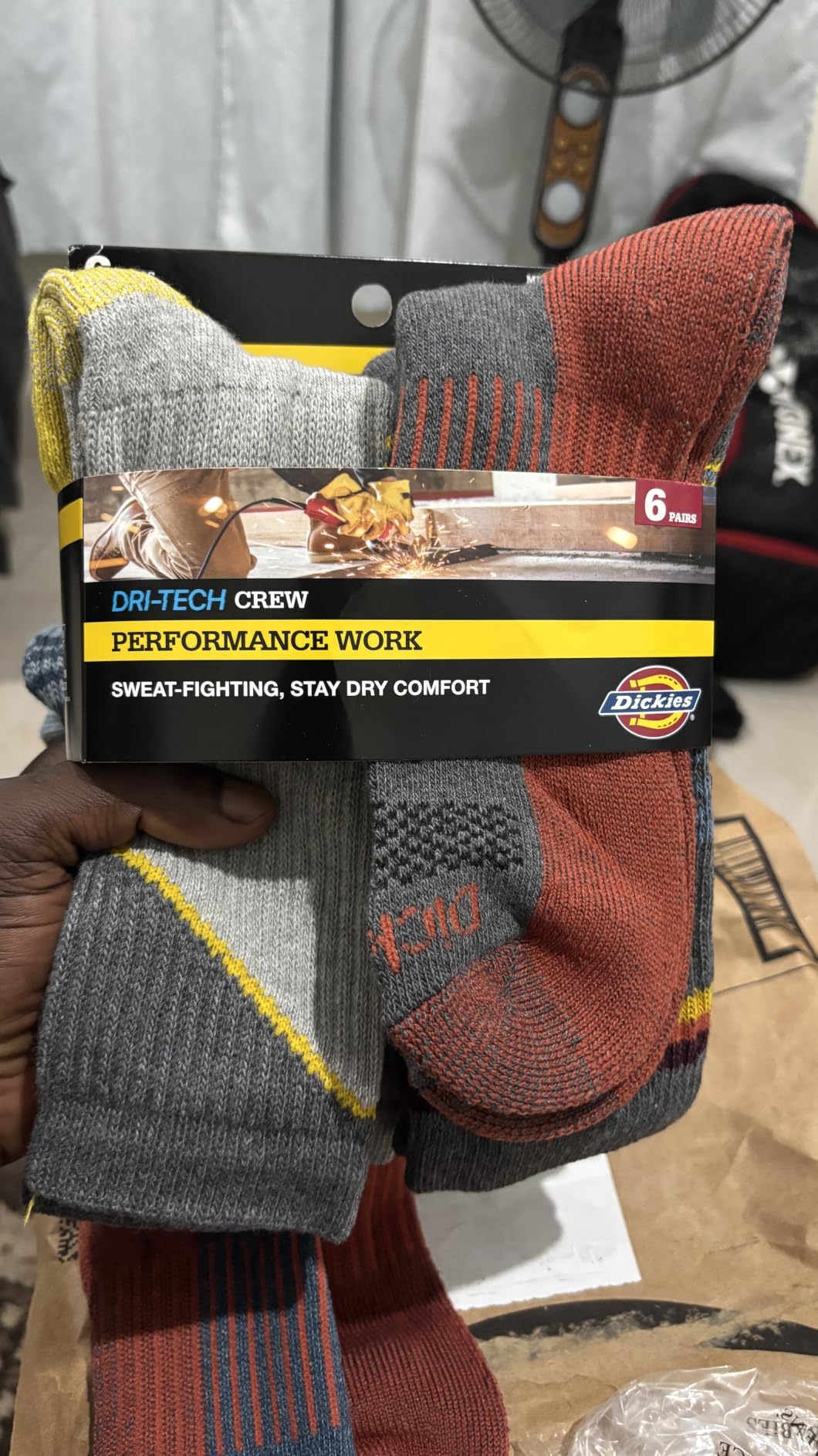 Dickies Men's Dri-tech Original Moisture Control Crew Socks, Available in M-xxl (6, 12, 18 Pairs) customer photo 1
