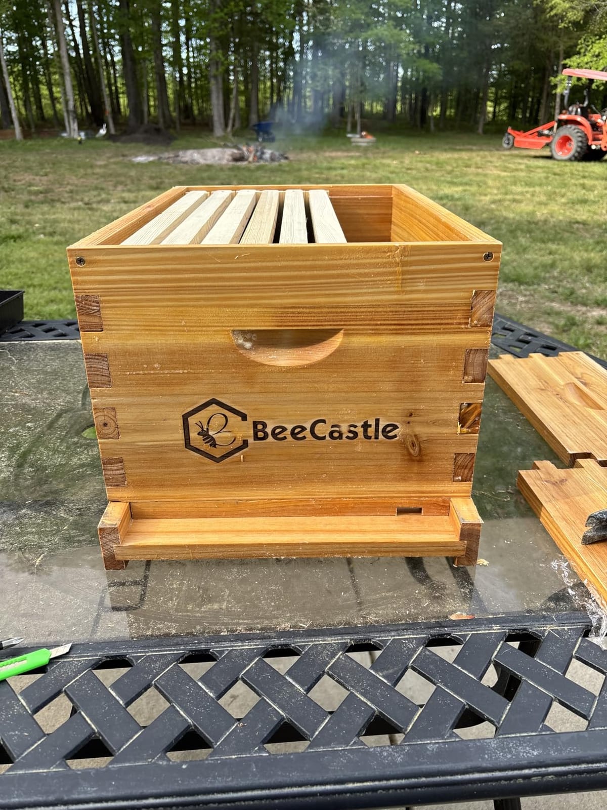 BeeCastle 8 Frame Langstroth Bee Hive Coated with Beeswax Includes Beehive Frames and Waxed Foundations (1 Deep Box & 1 Medium Box) customer photo 1