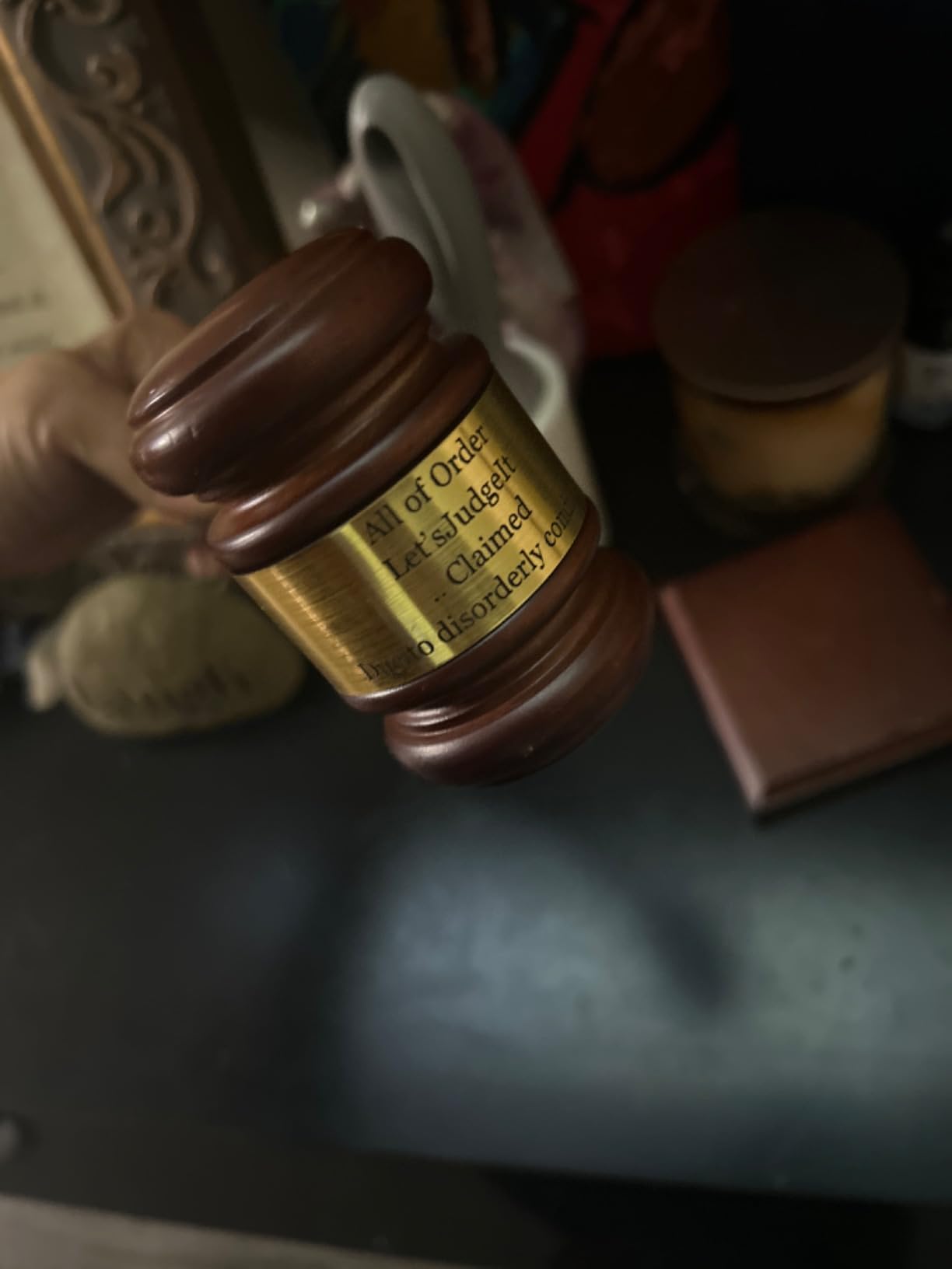 Personalized Wooden Gavel - Custom Engraved Band, Optional Sound Block, Ideal Judge, Lawyer, and Graduation Gift customer photo 1